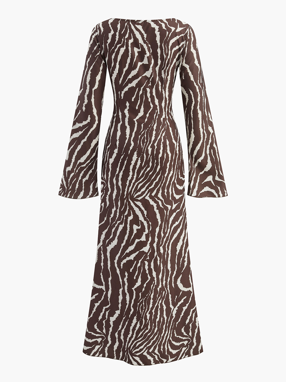 Robe à manches cloche imprimée tie-dye