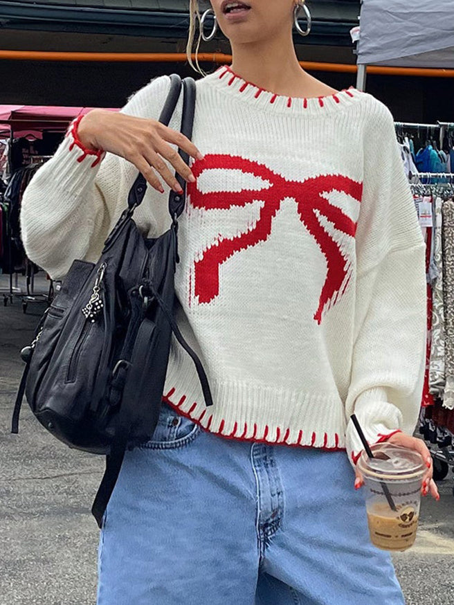 Pull à nœud contrastant