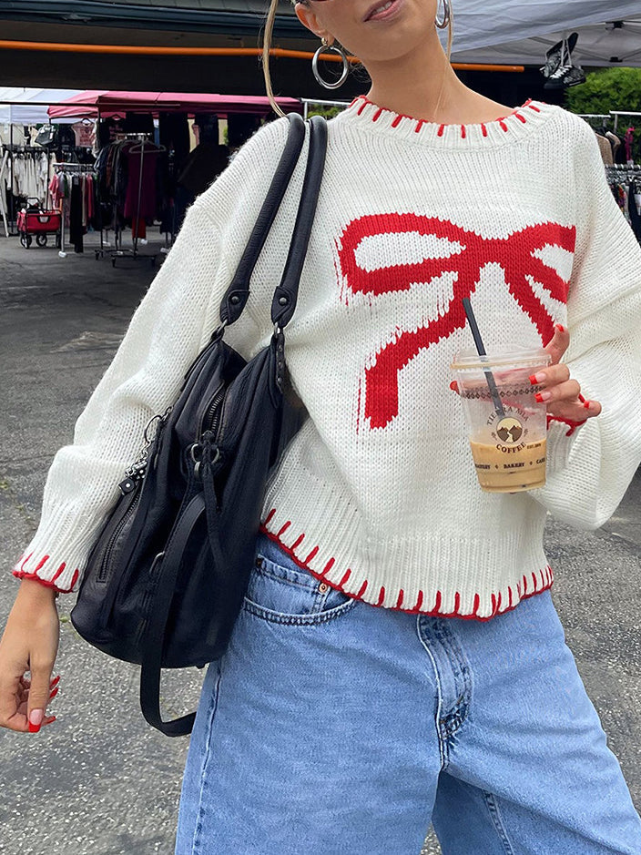 Pull à nœud contrastant