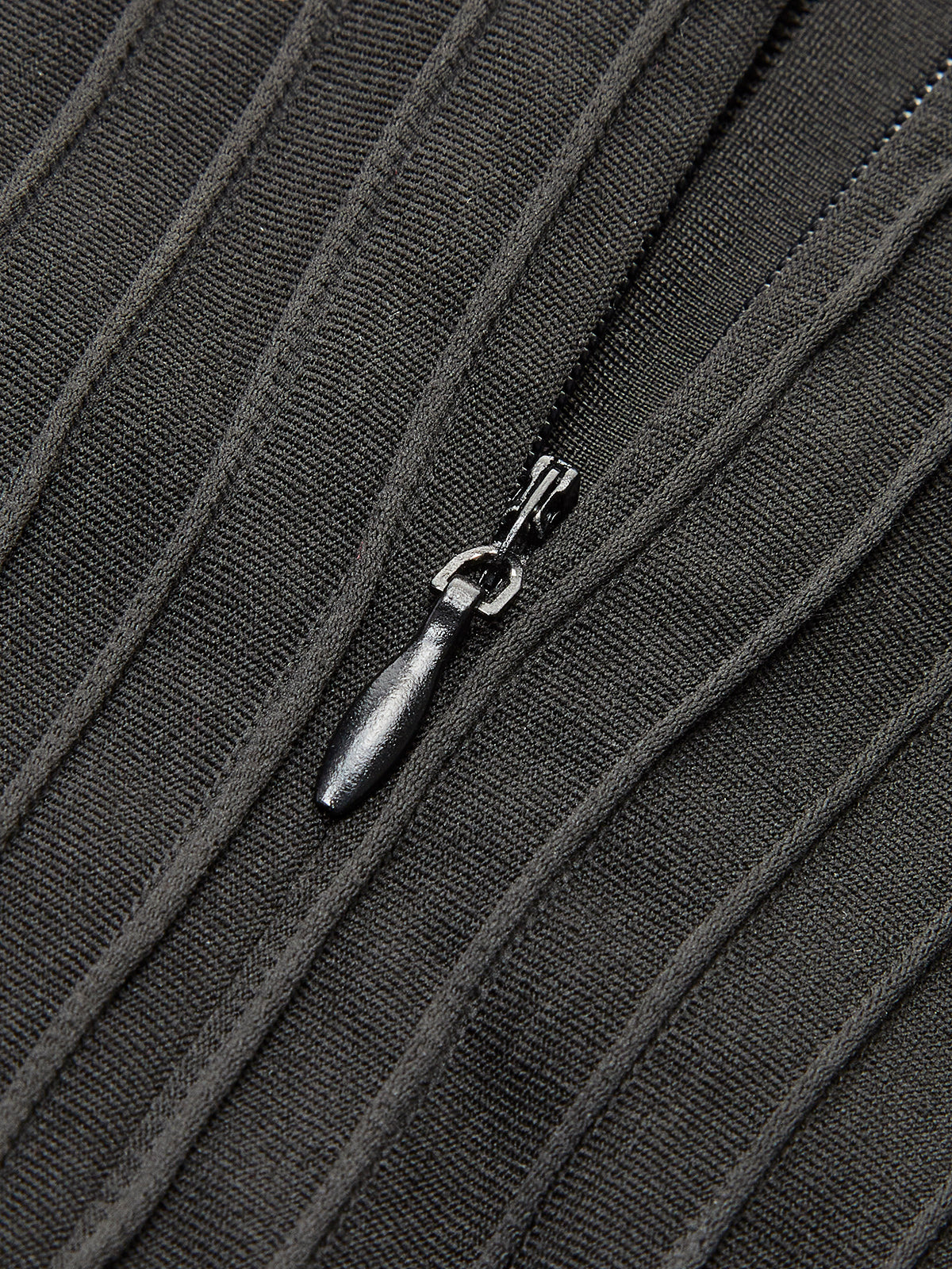 Kleid mit Falteneinsatz aus Kunstleder