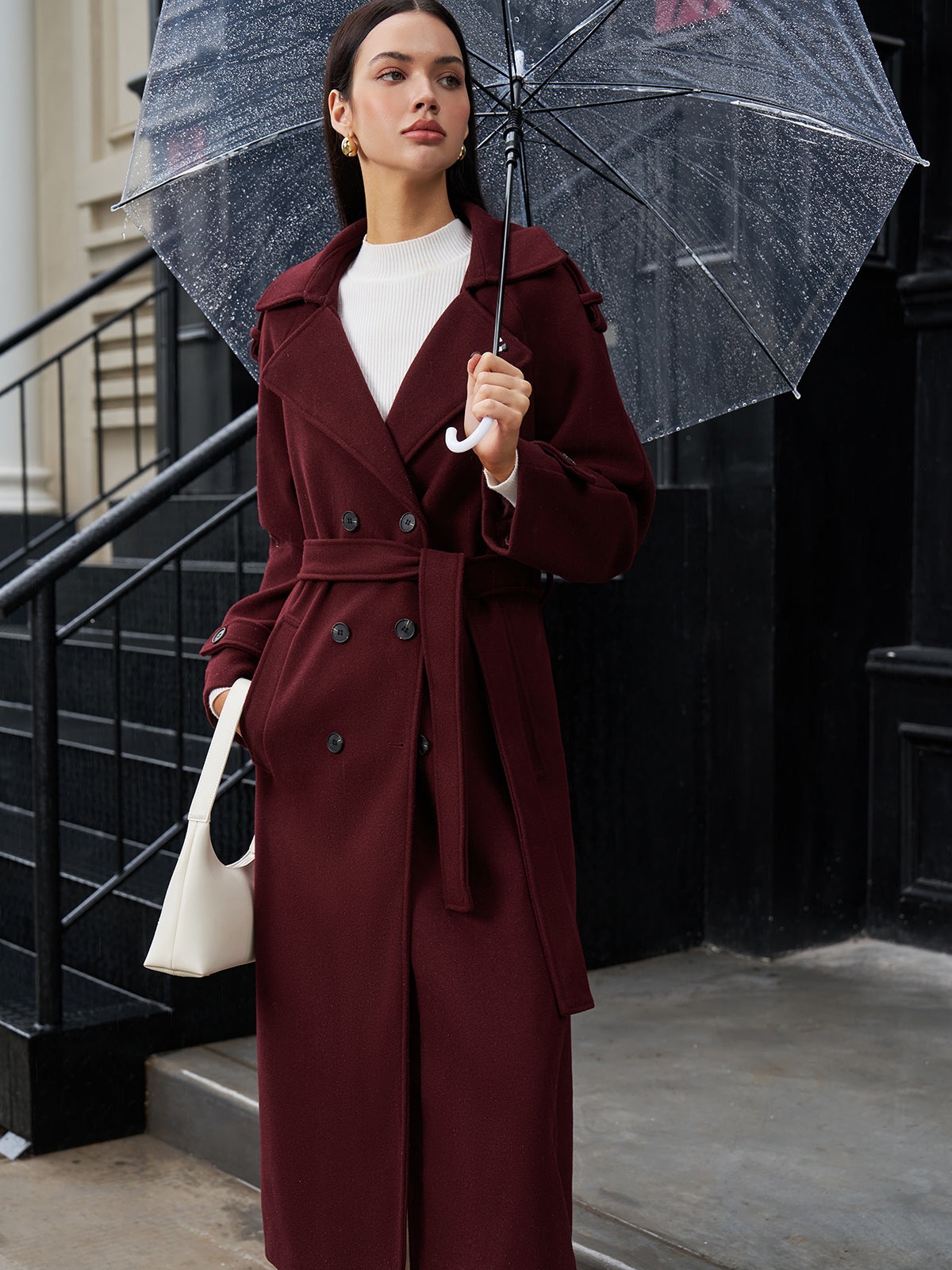 Regulärer Tweed-Langmantel