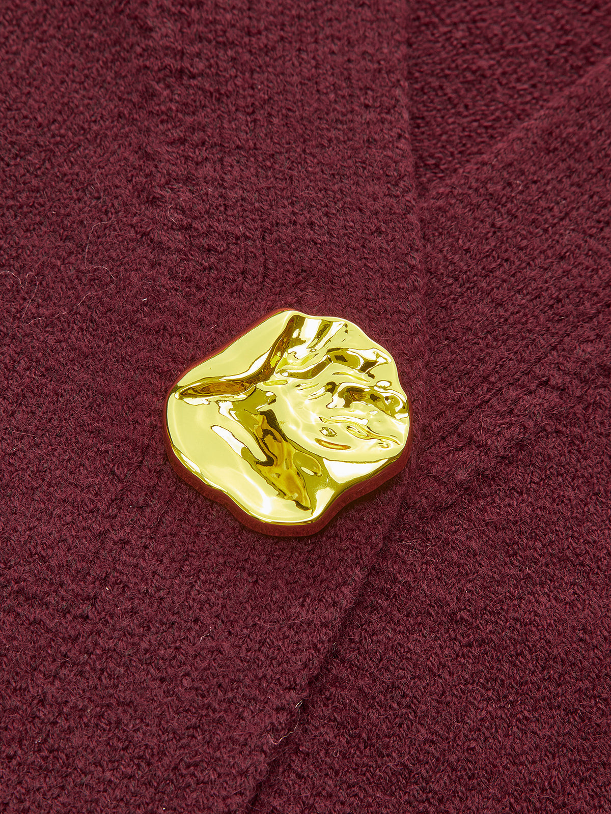 Cardigan court élégant à boutons métalliques