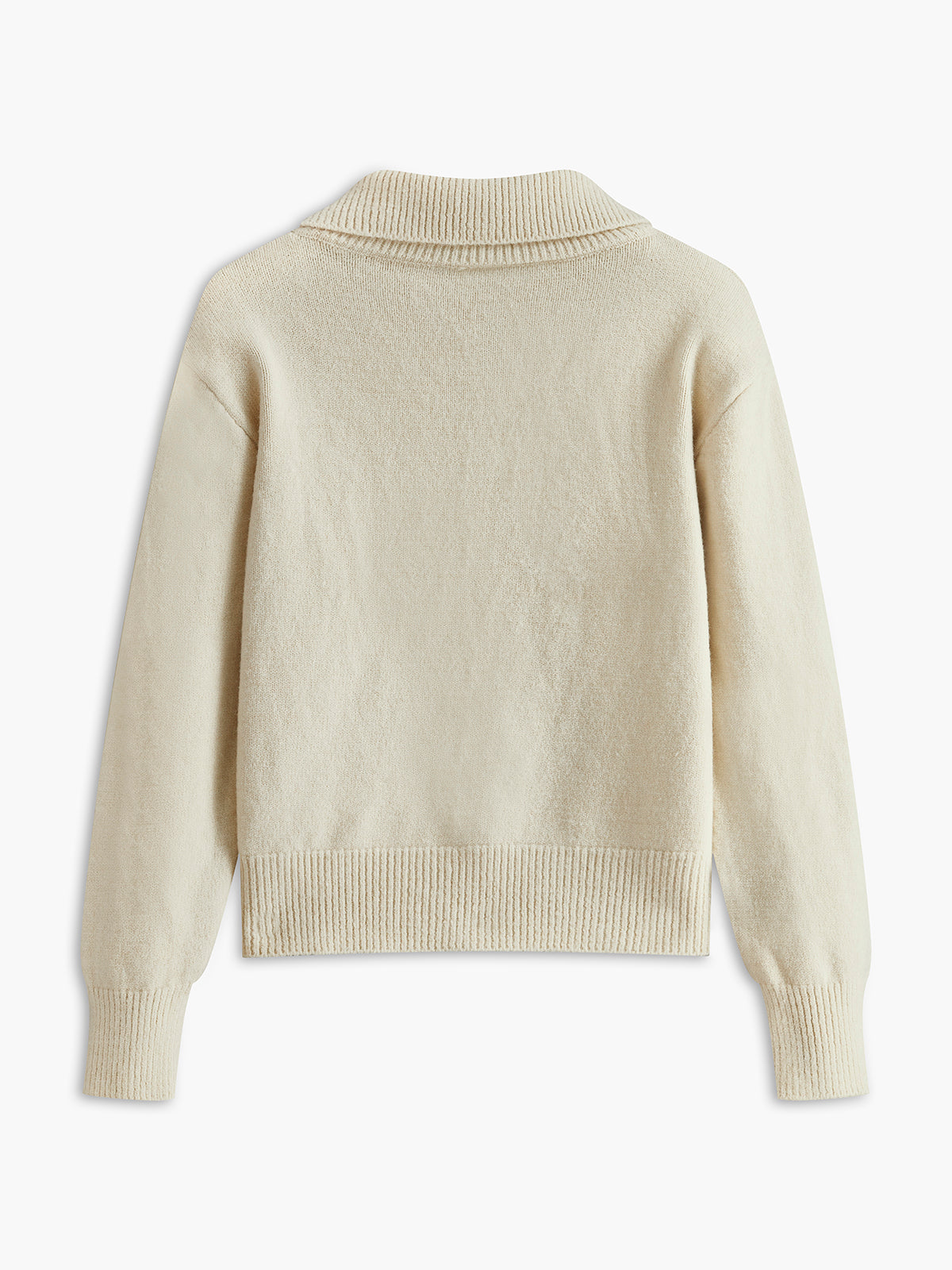 Cardigan à col roulé et boutons contrastés