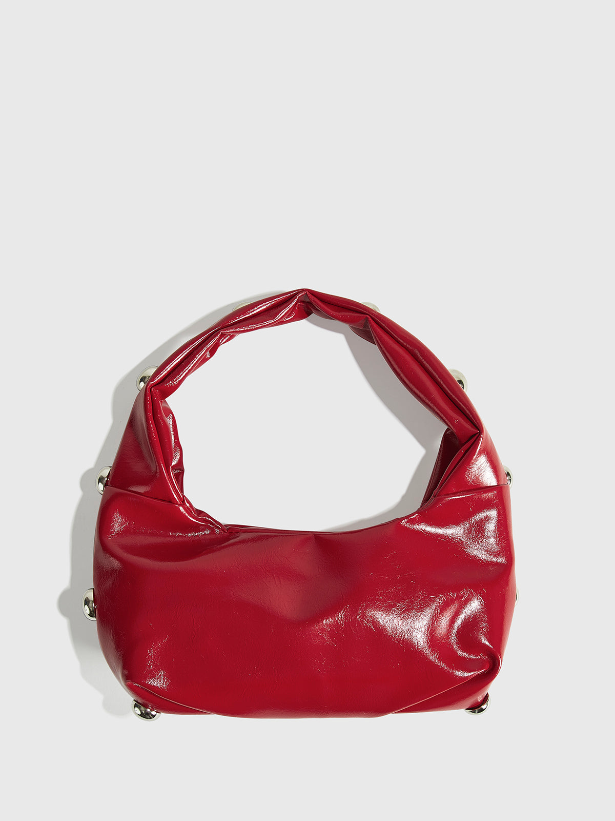 Abgerundeter, genoppter Achselbeutel