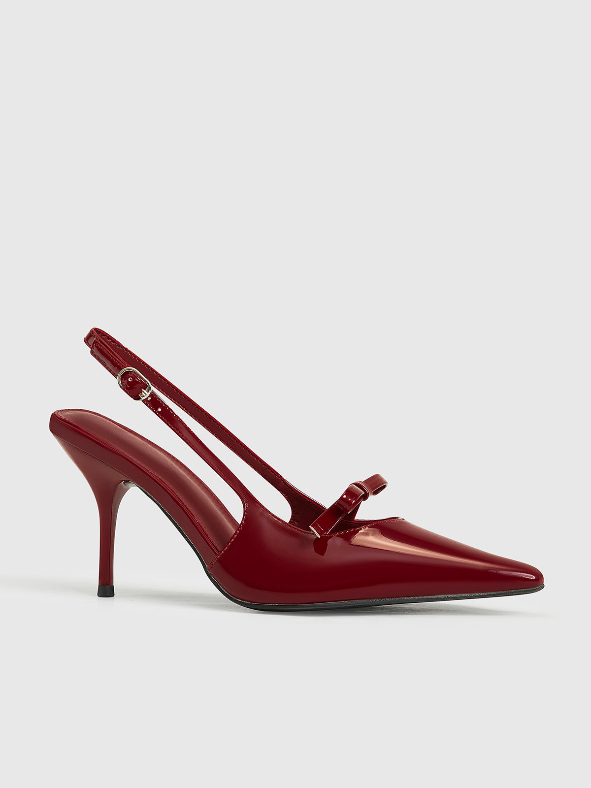 Escarpins slingback à nœud et bout pointu