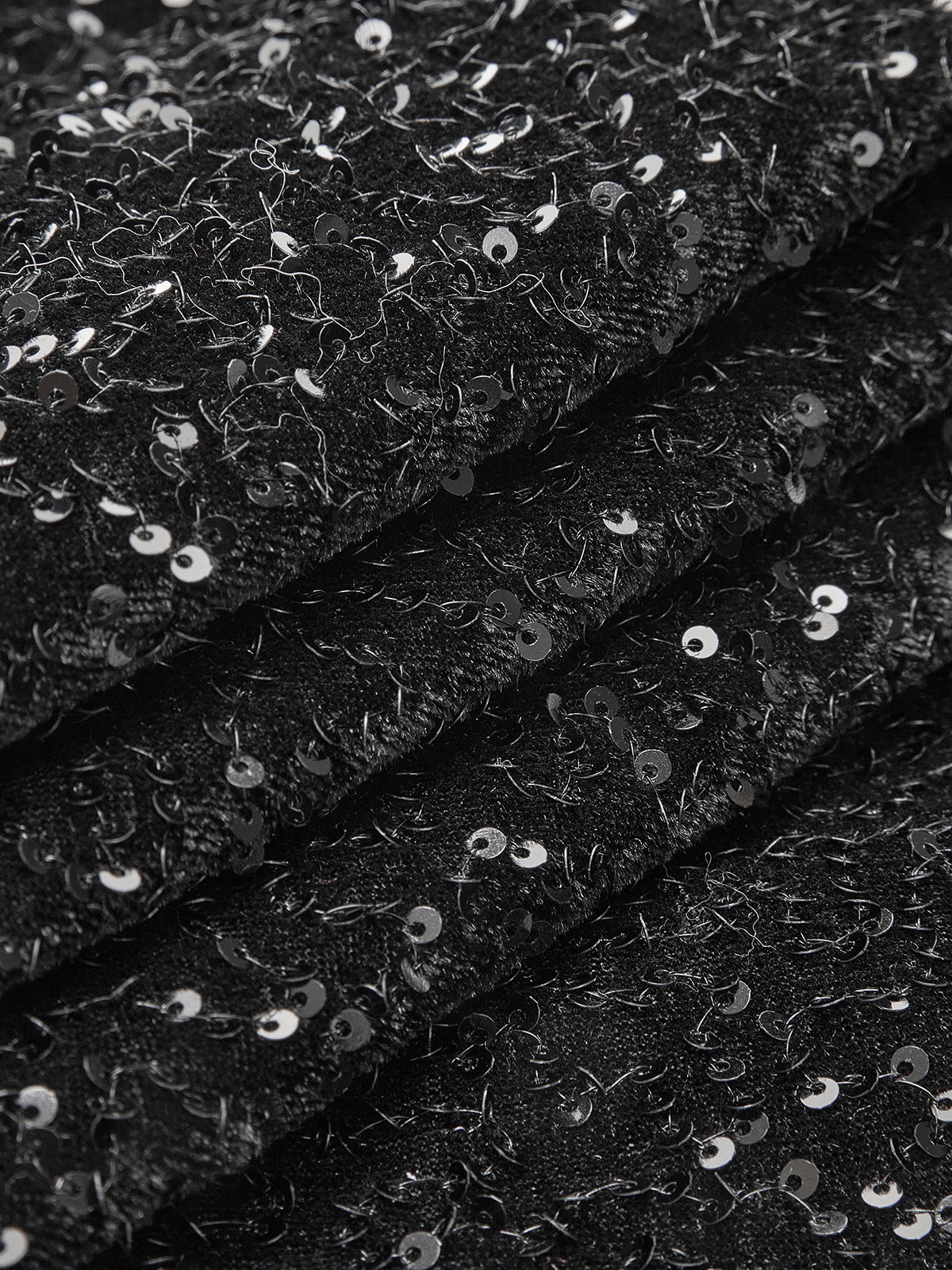 Pailletten-Trägerkleid aus Samt mit Schleife