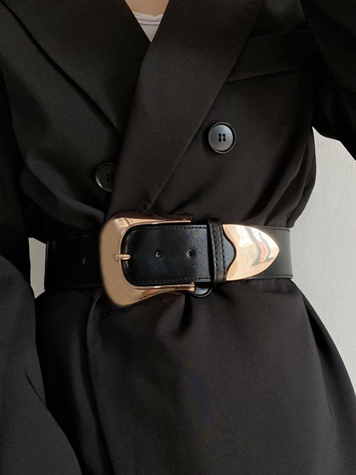 Ceinture large à boucle