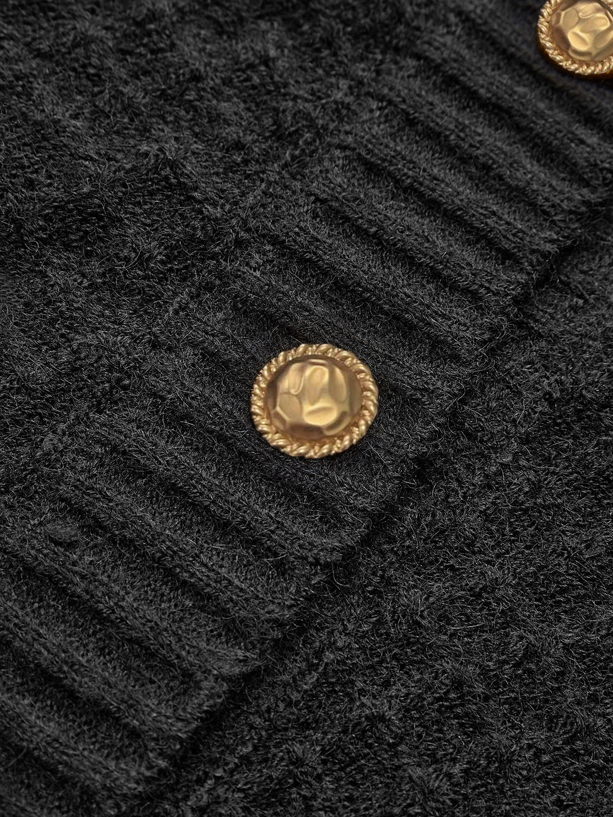 Cardigan asymétrique à boutons décontracté