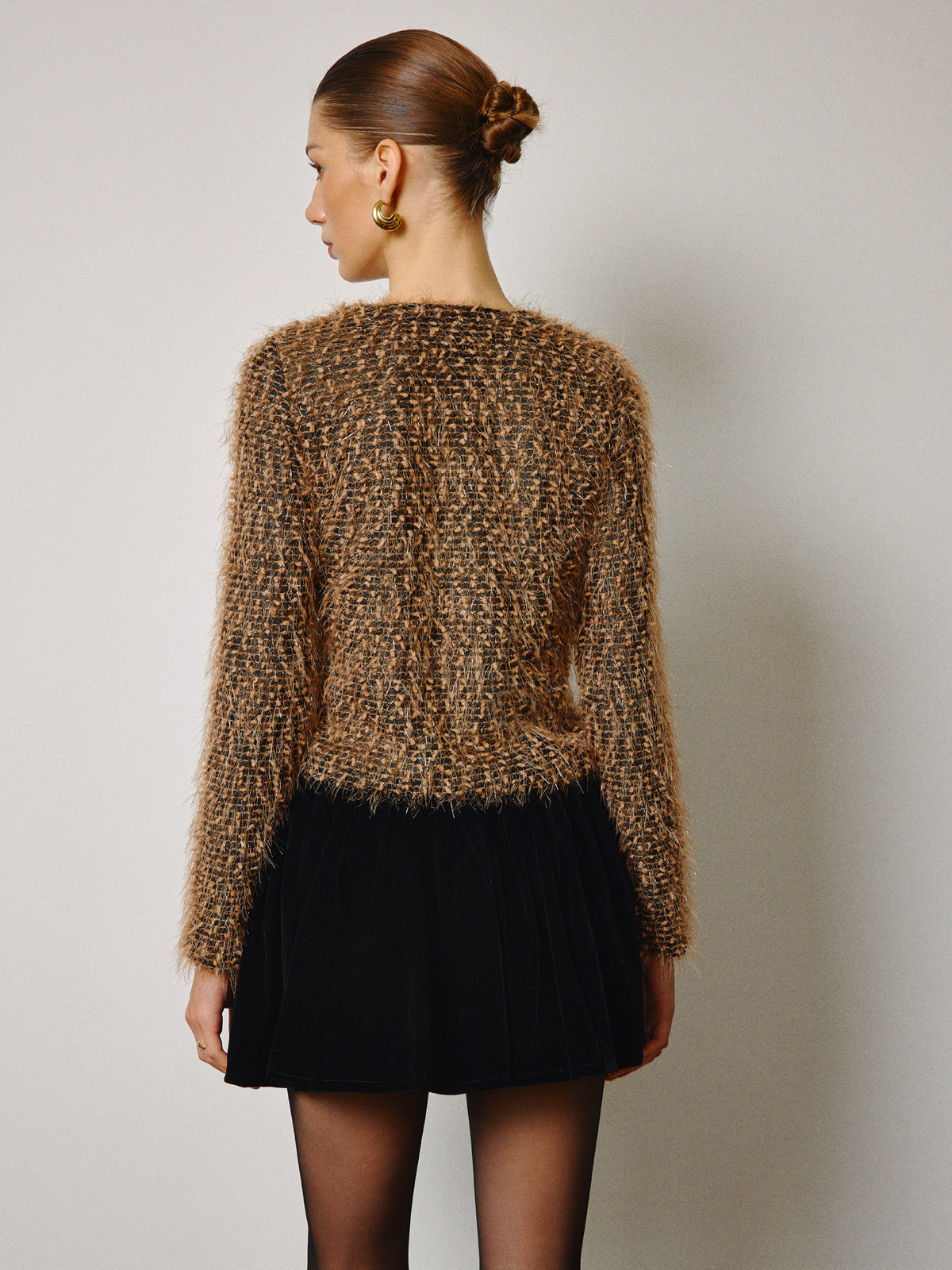 Chemisier court à nœud décoratif