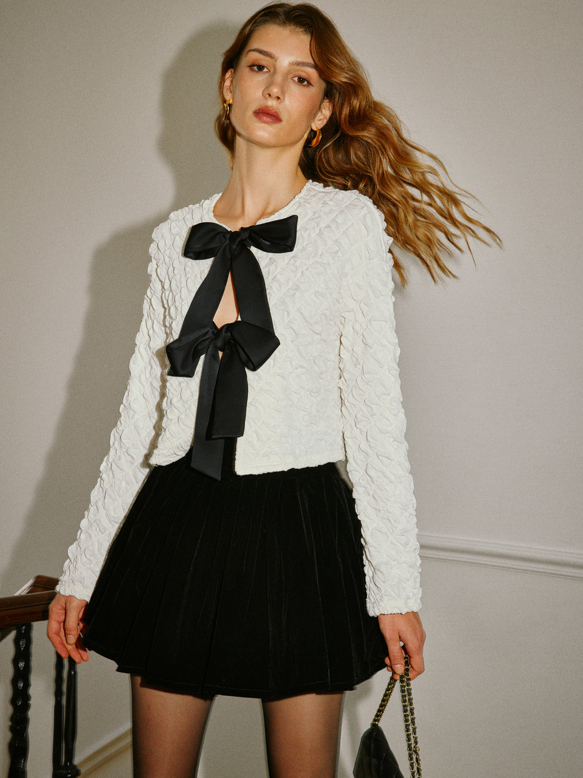 Faltenrock in Regenschirmform mit mittelhohem Bund