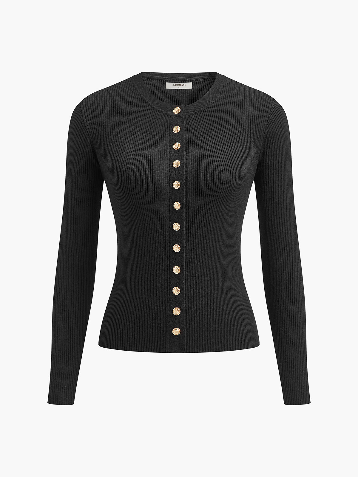 Haut en maille boutonnée