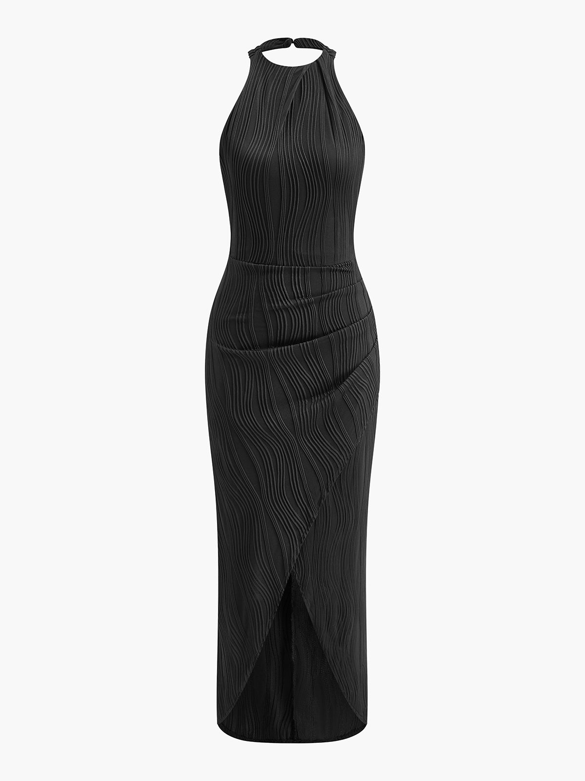 Plissiertes Neckholderkleid