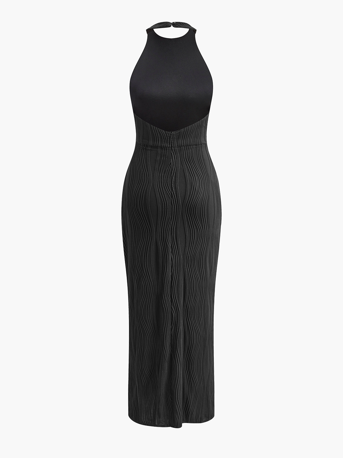 Plissiertes Neckholderkleid