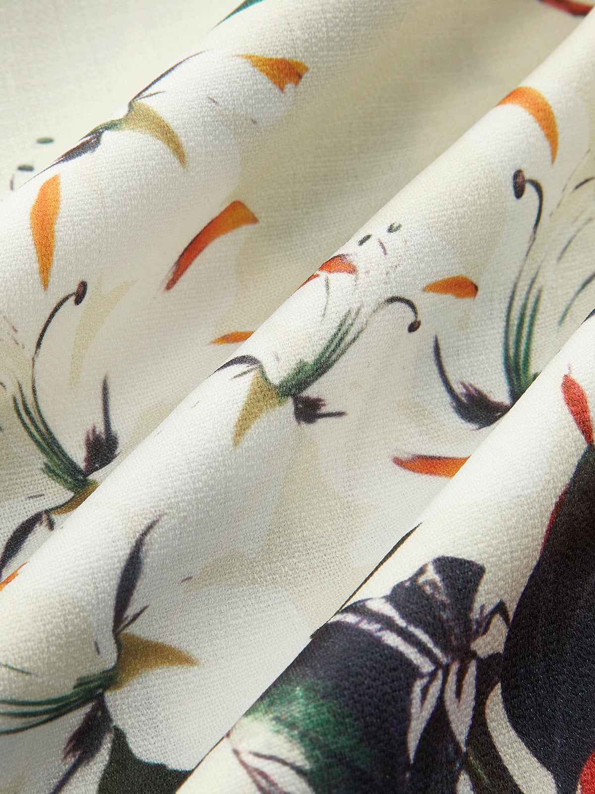 Kleid mit eckigem Ausschnitt, Blumenmuster und Reißverschluss