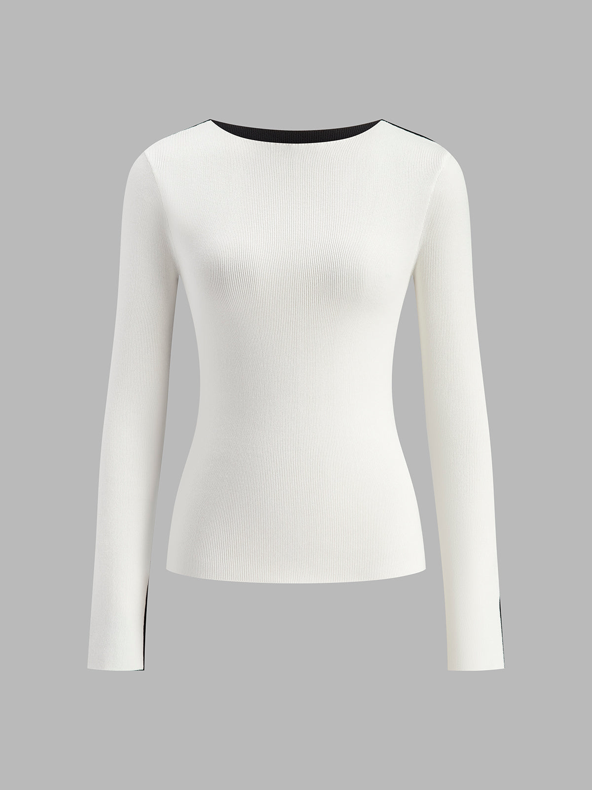 Haut en maille à empiècements bicolores