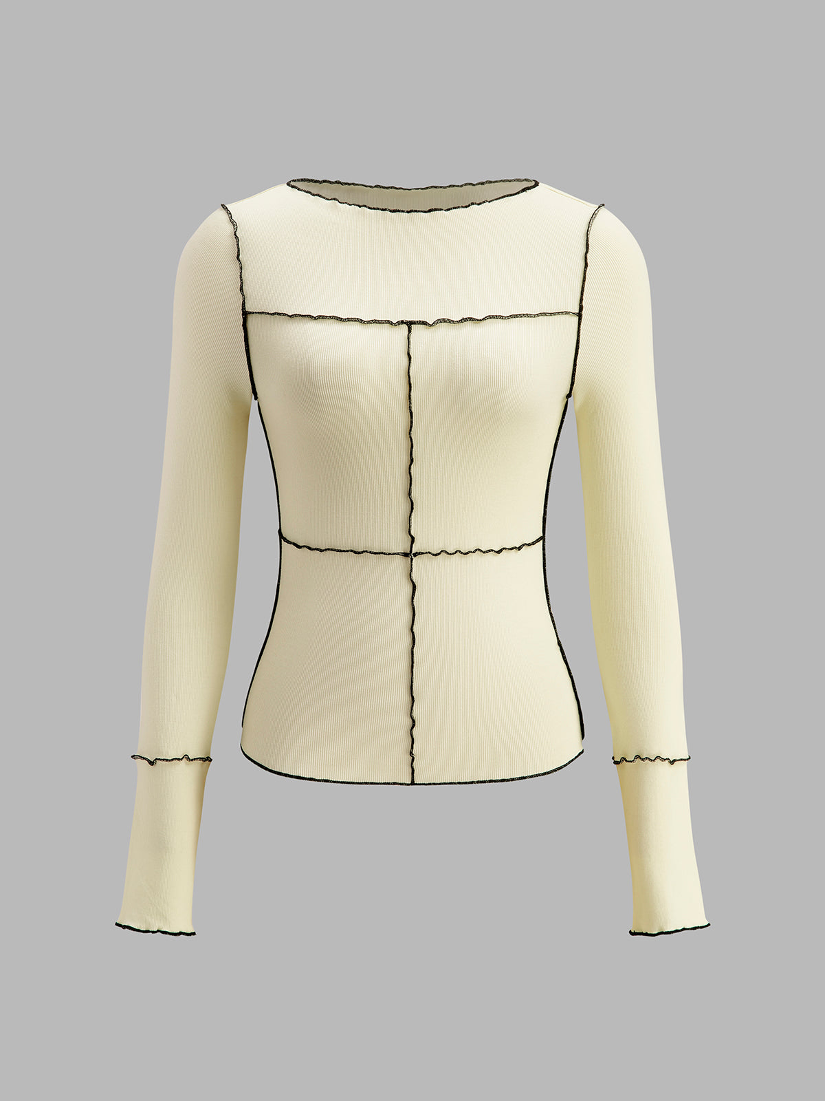 Langarm-T-Shirt mit Salatbesatz