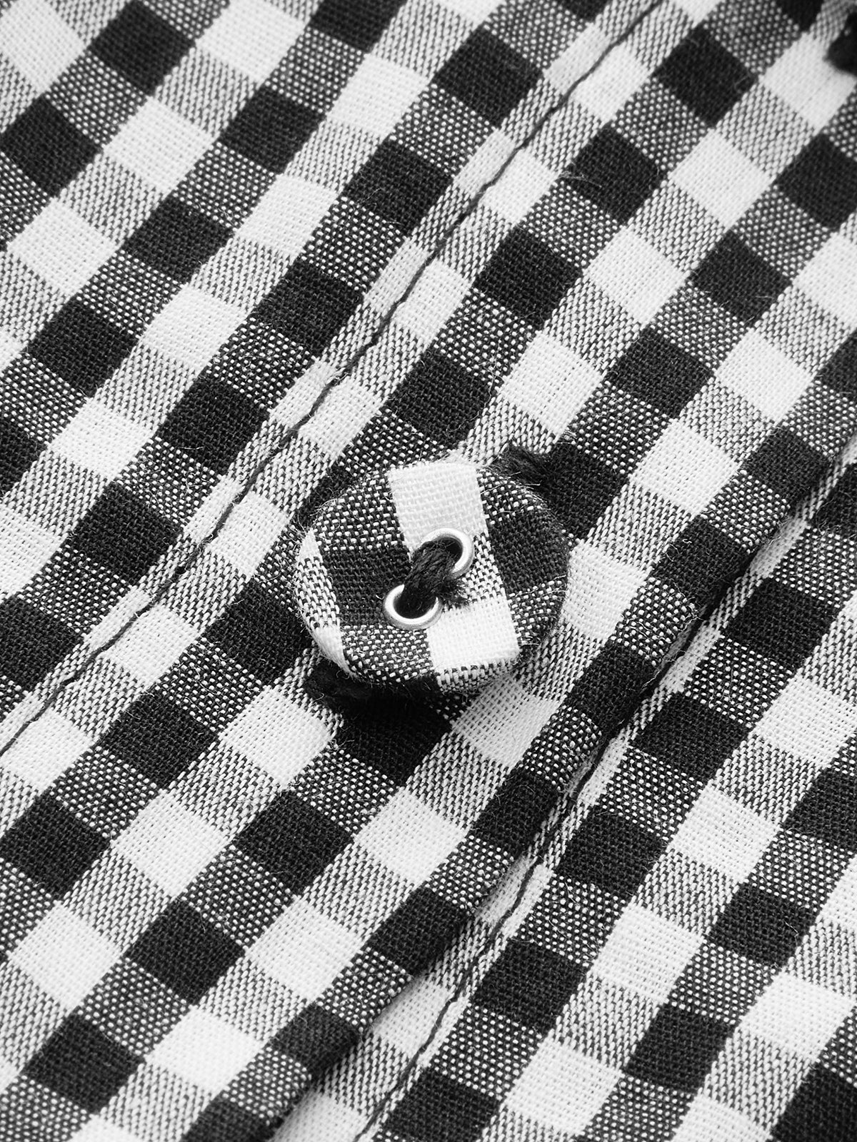 Robe caraco boutonnée à carreaux