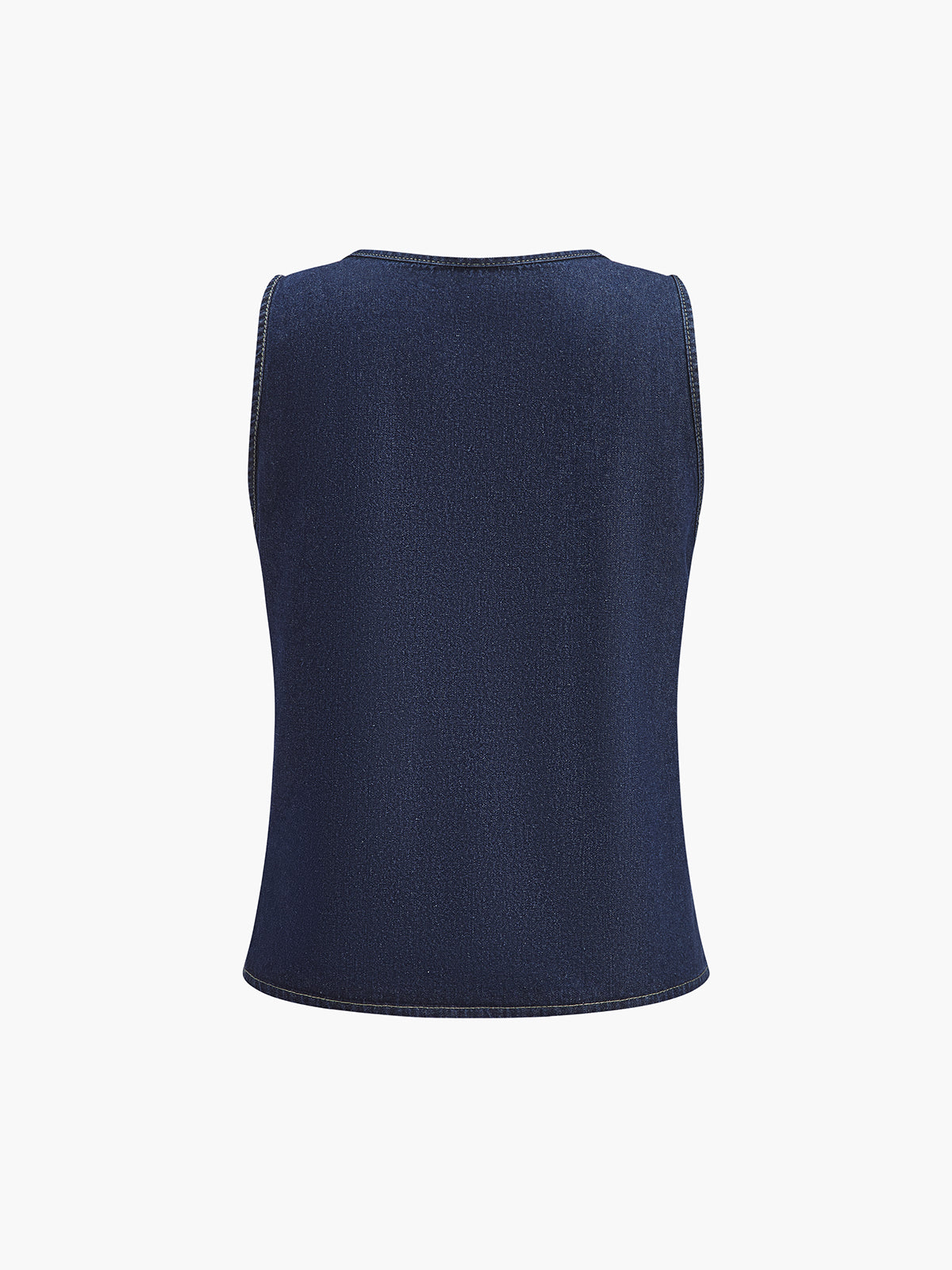 Denim Tie Front Shorts Set