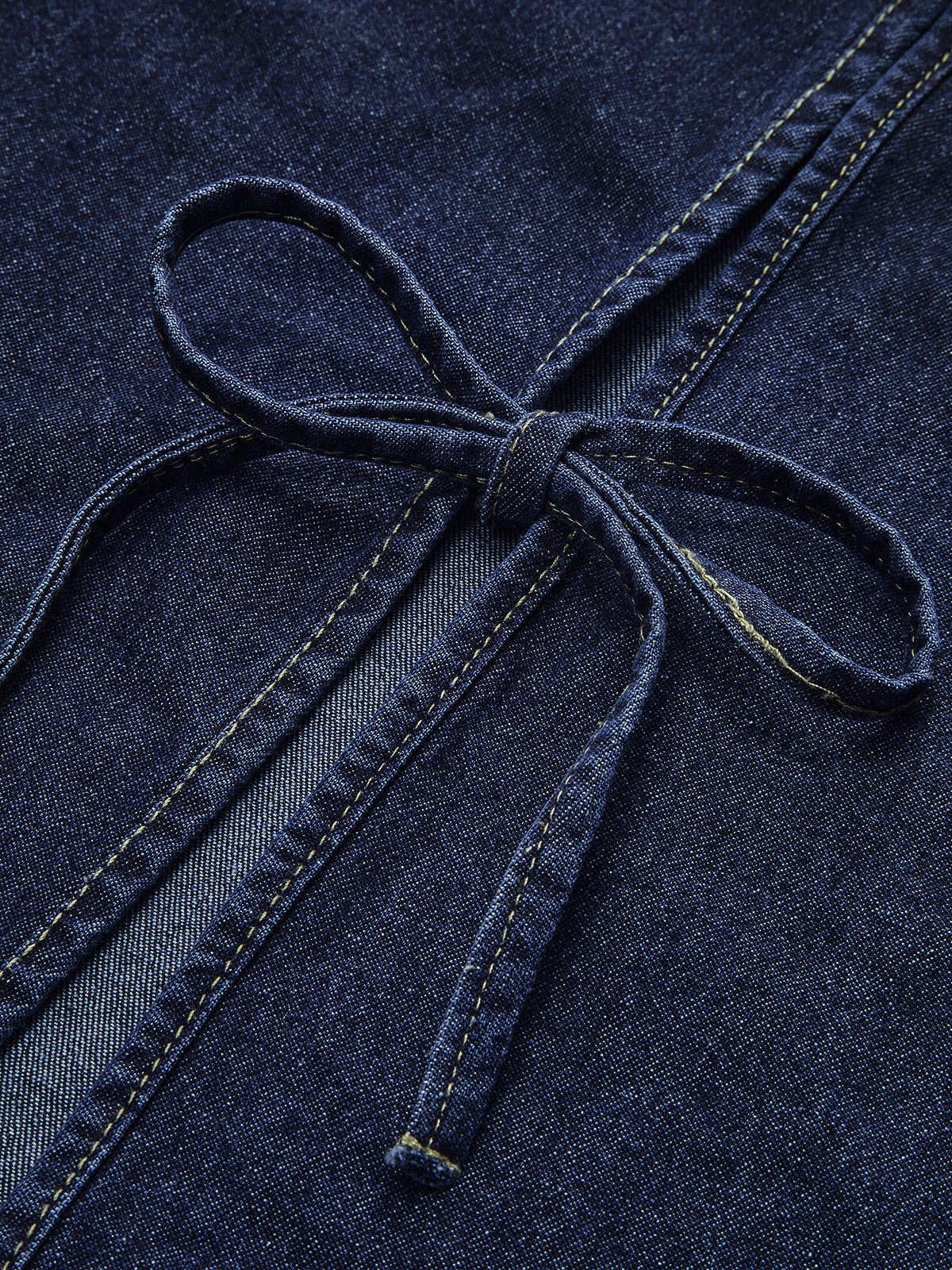 Denim Tie Front Shorts Set