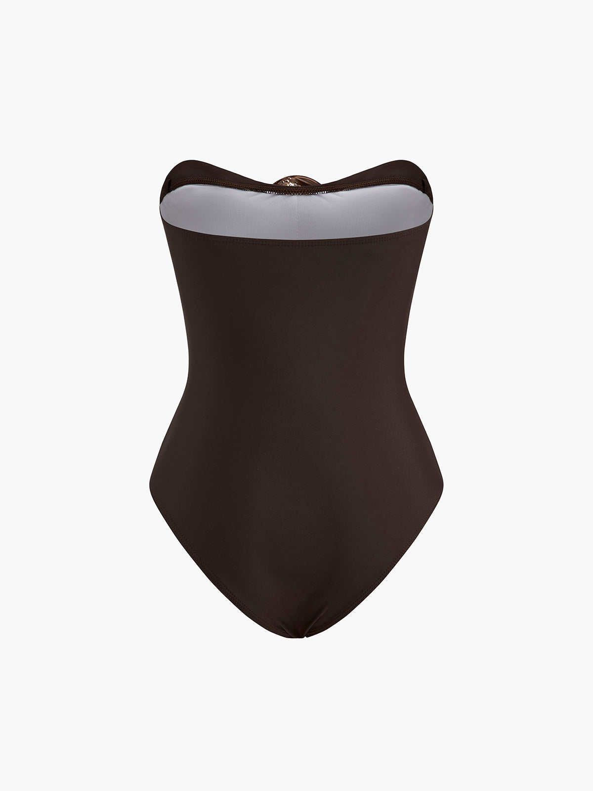 Einteiliger Badeanzug mit Metalldetails und Twist-Front