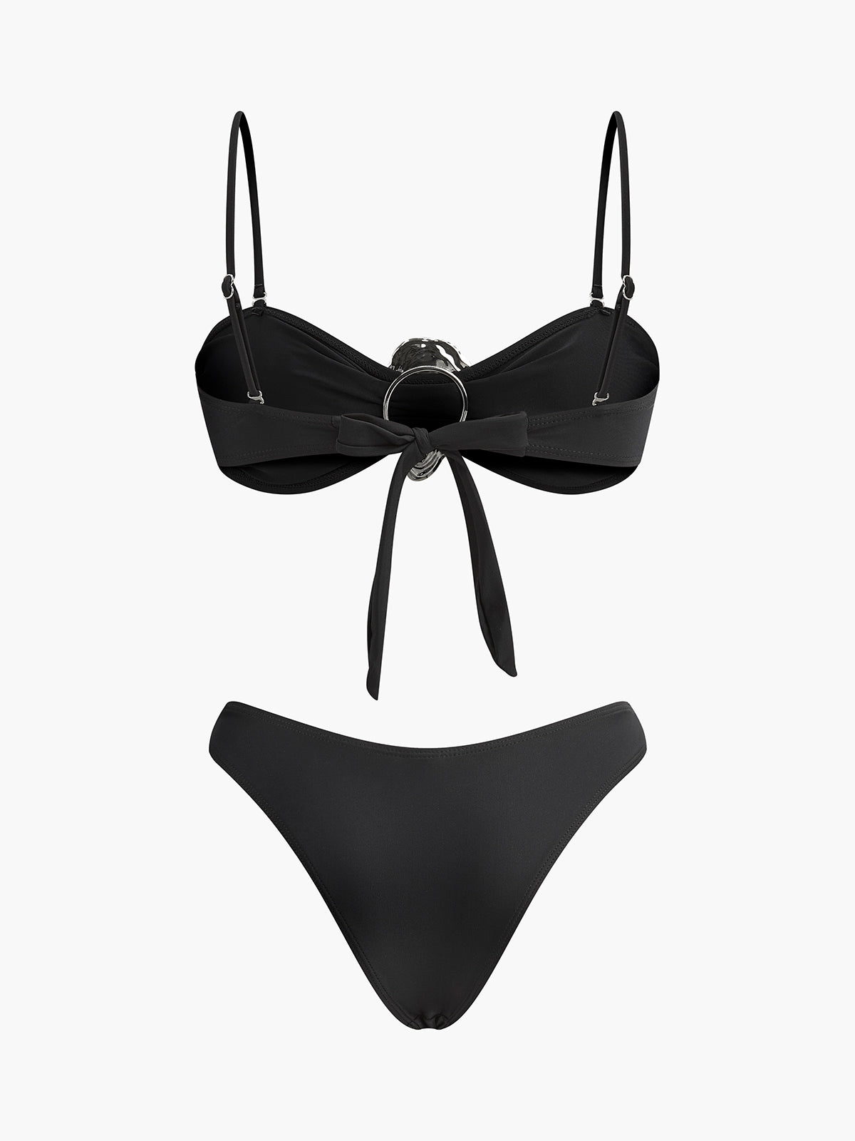 Bikini-Set mit Metallakzenten und Bindedetail vorne