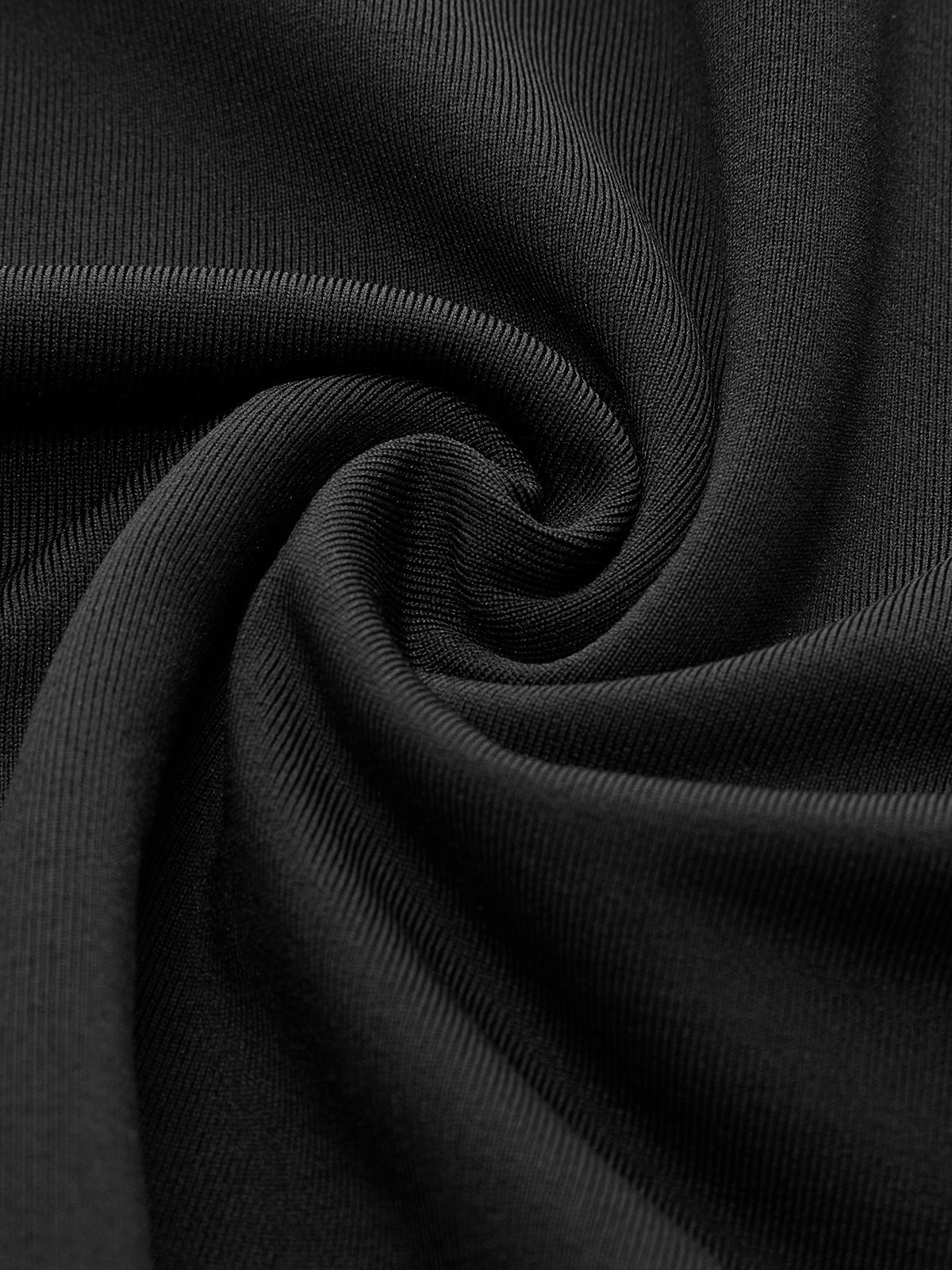 Jerseykleid mit Stehkragen, Falten und Schlitz