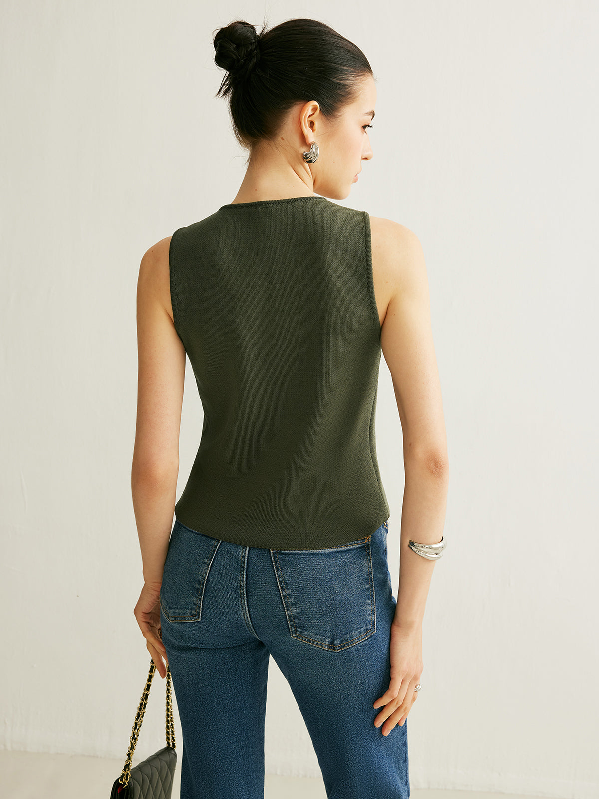 Gilet en maille boutonné