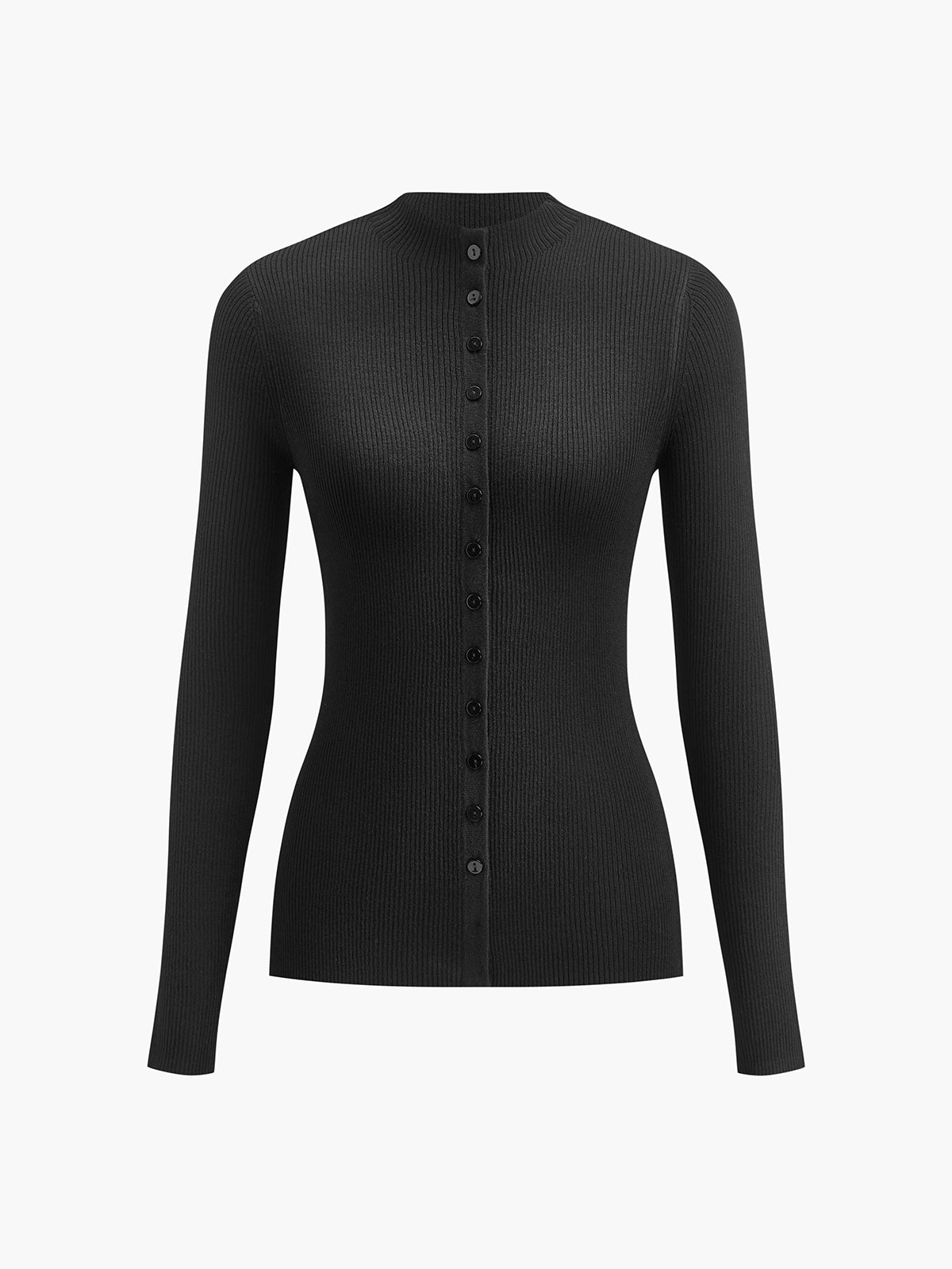 Haut en maille boutonnée