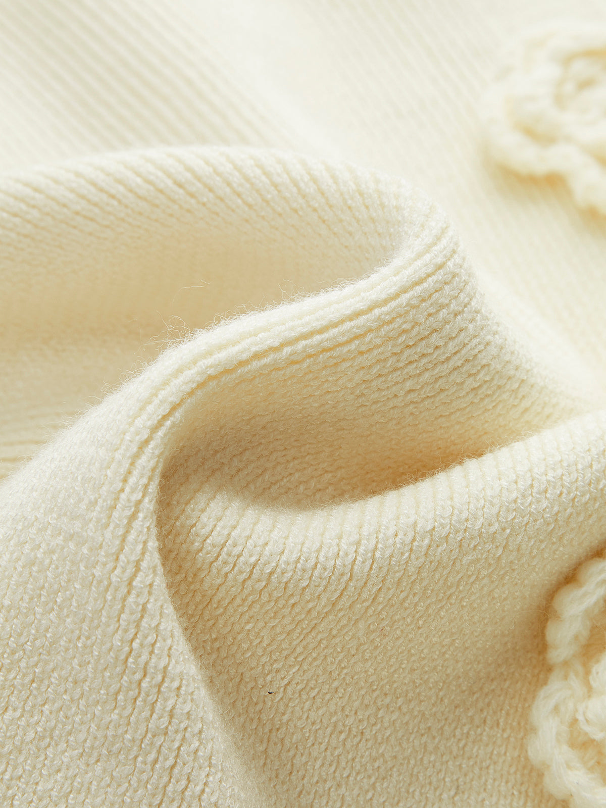 Gilet à bordure de laitue fleurie 3D