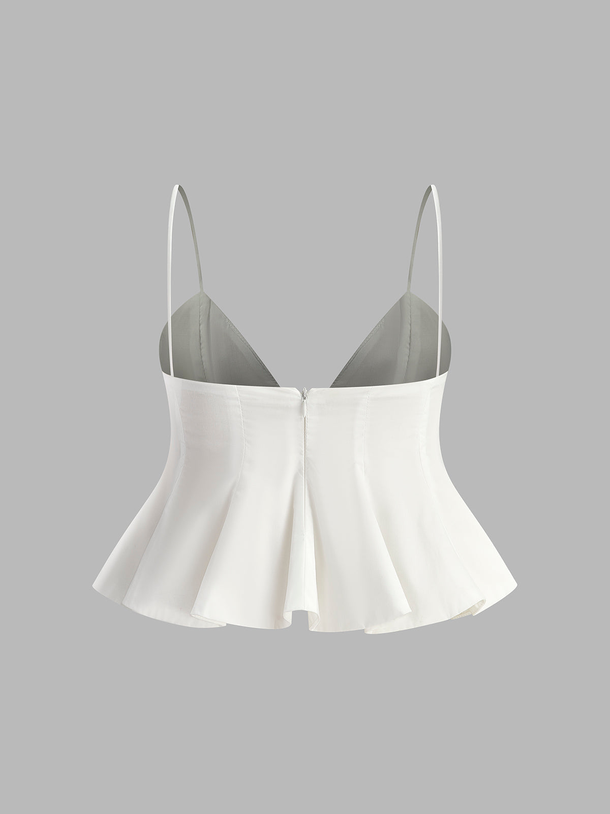 Peplum-Spaghettiträger-Top