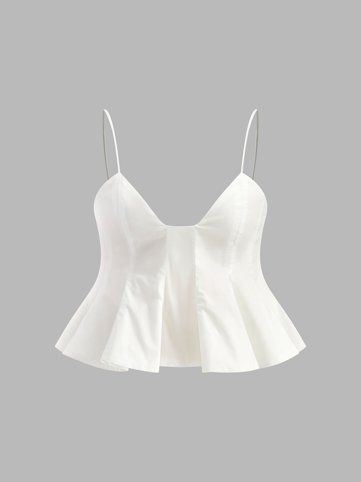 Peplum-Spaghettiträger-Top