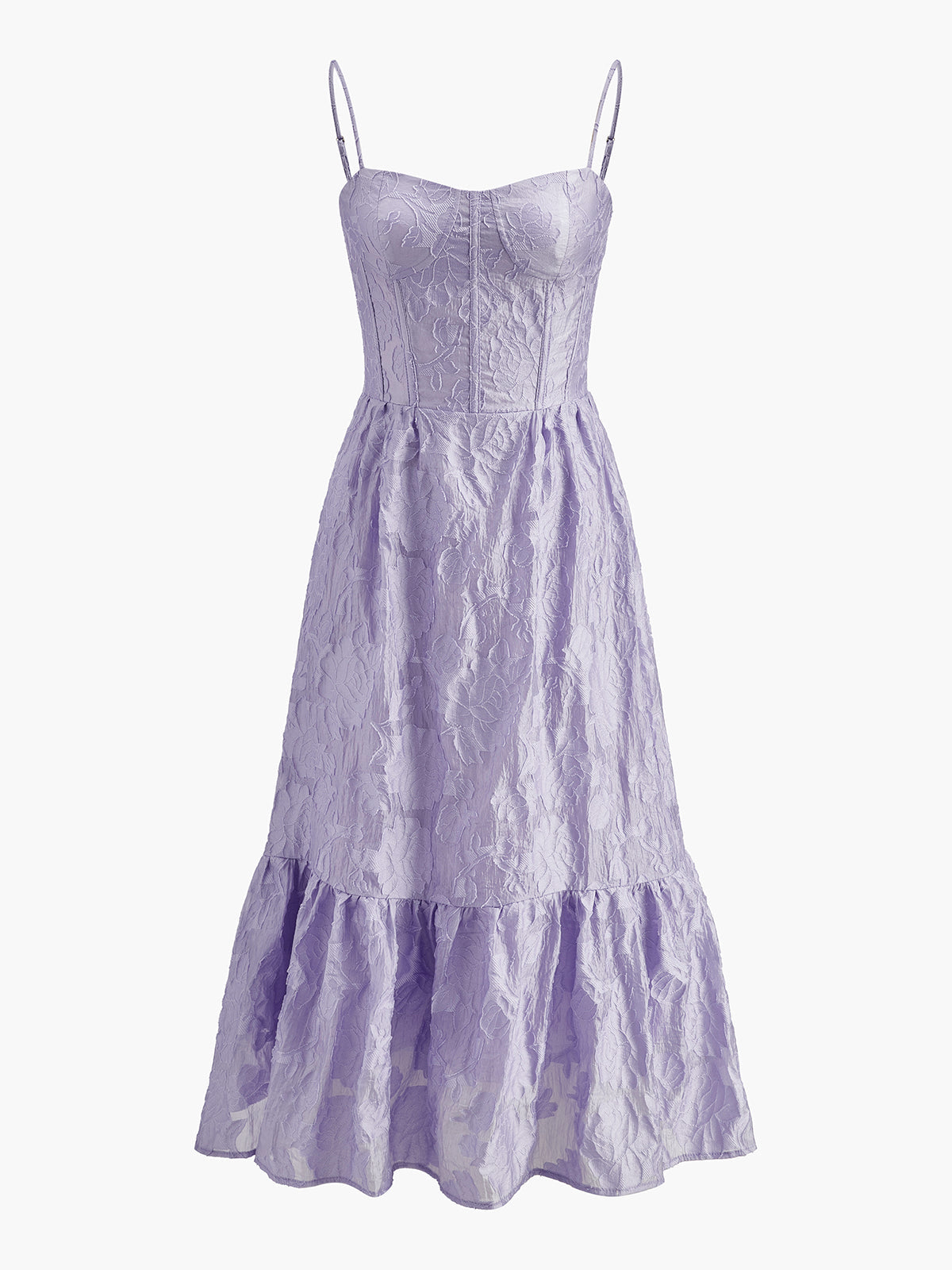 Robe lacée en jacquard fleuri