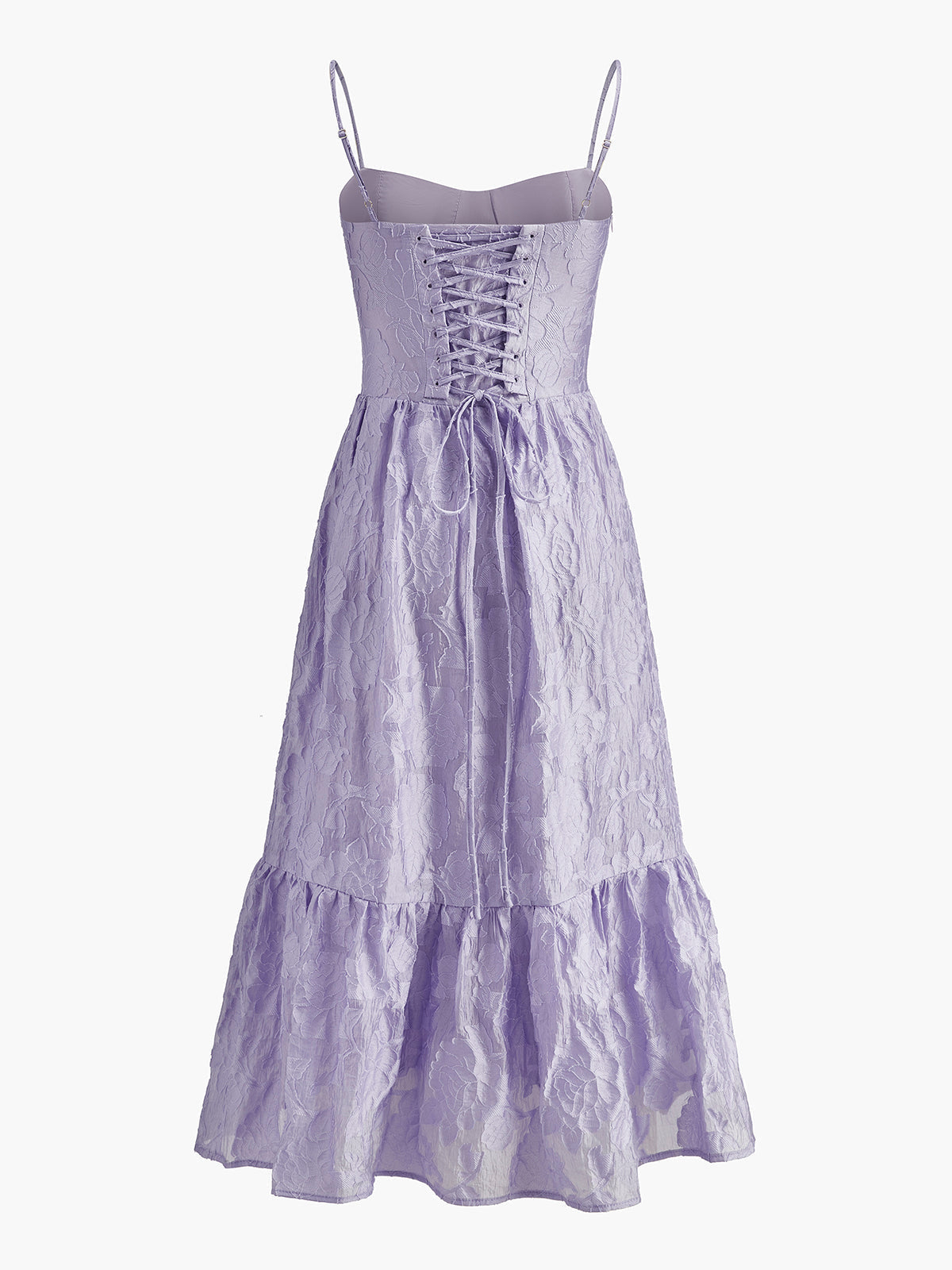 Robe lacée en jacquard fleuri