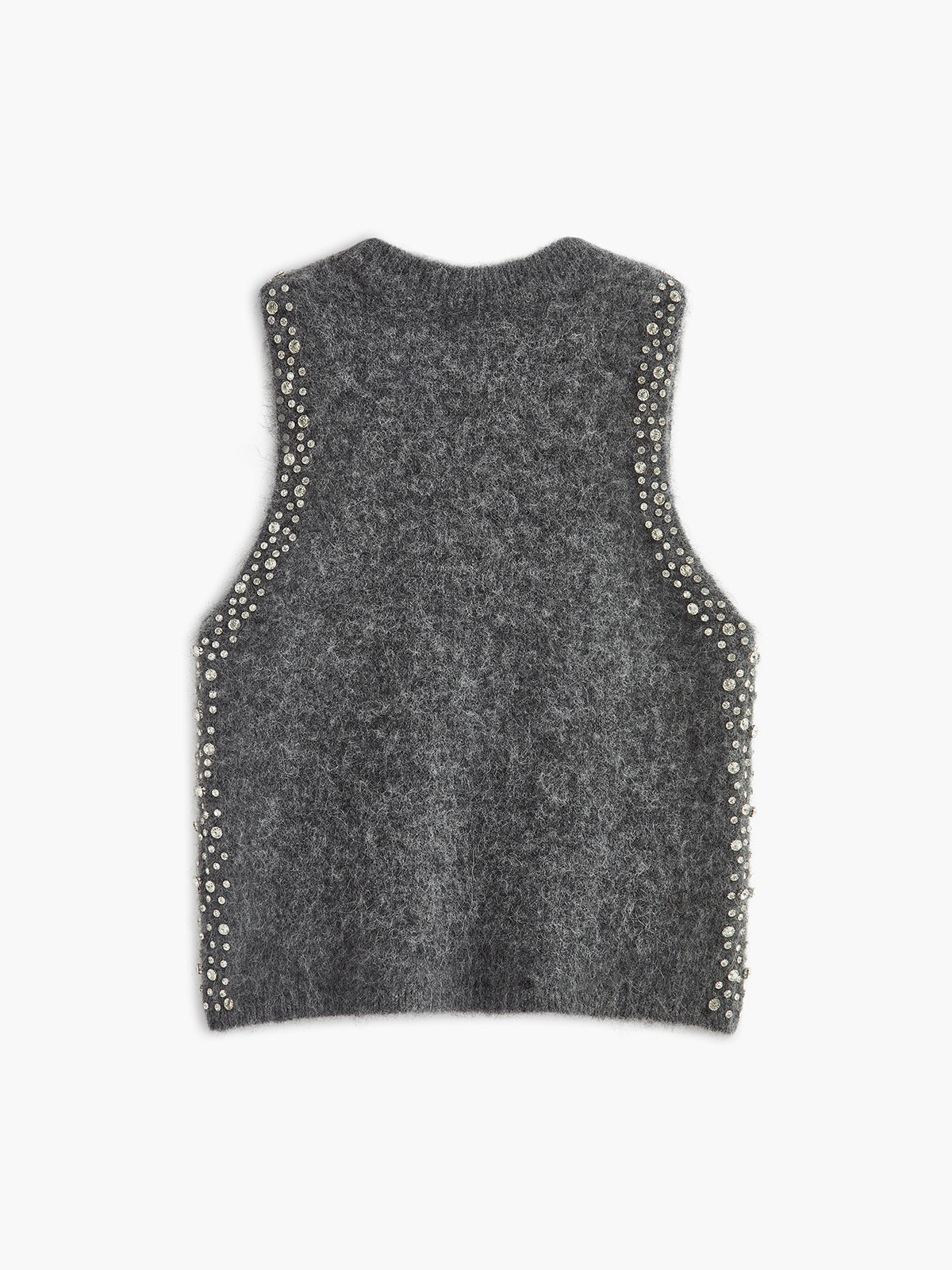 Gilet pull perlé en mélange de laine