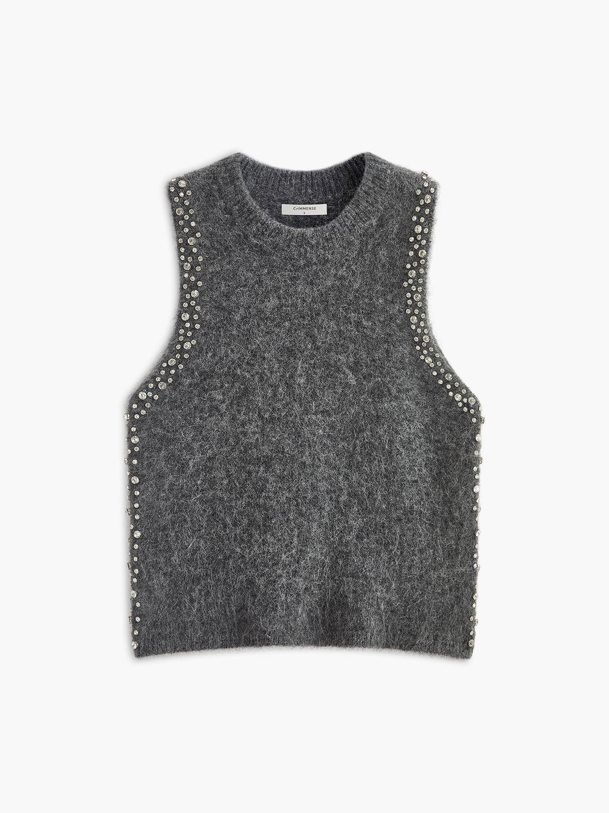 Gilet pull perlé en mélange de laine