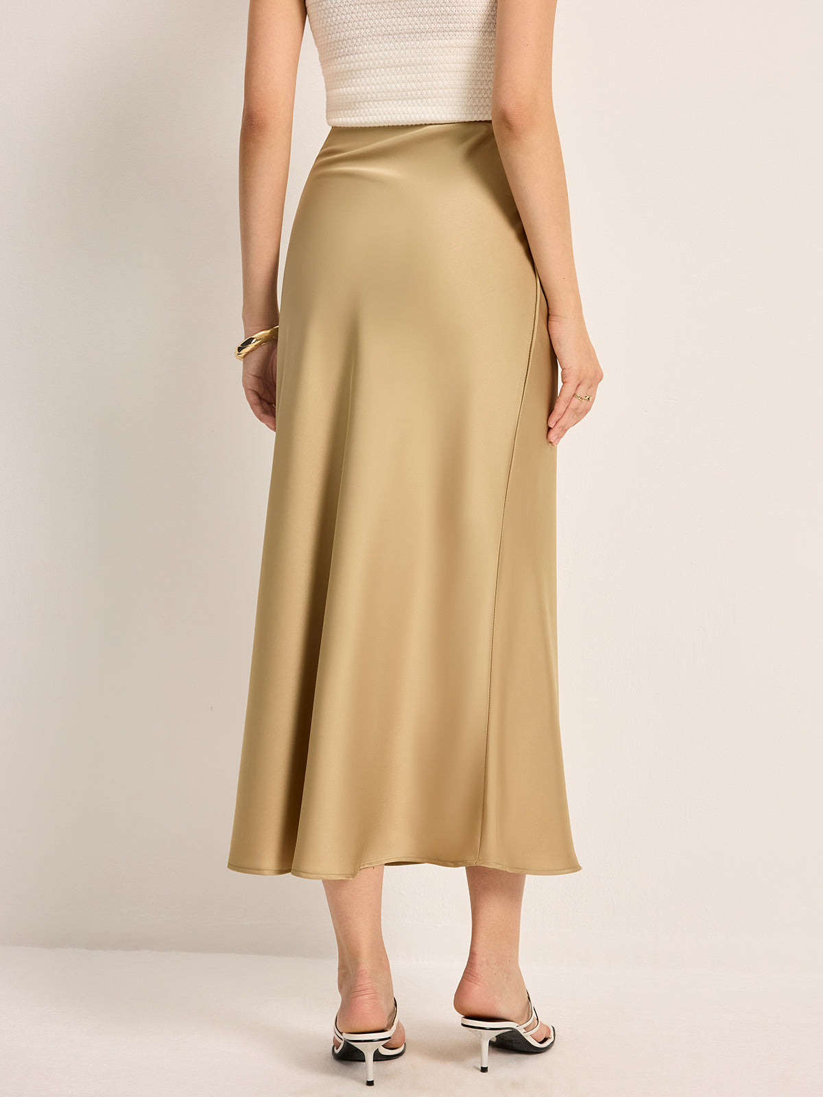 Satin High-Waist Skirt