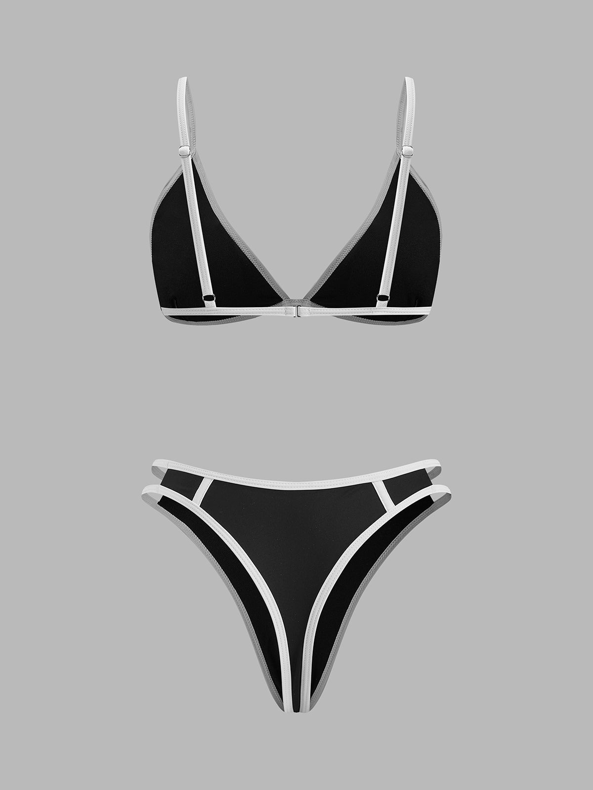 Bikini-Set mit Kontrastbesatz