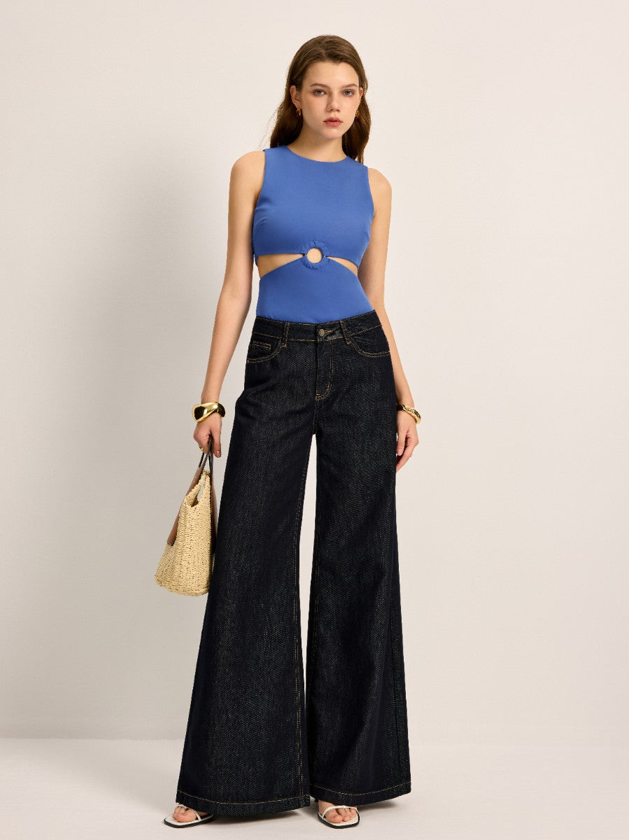 High-Waisted Wide-Leg Jeans