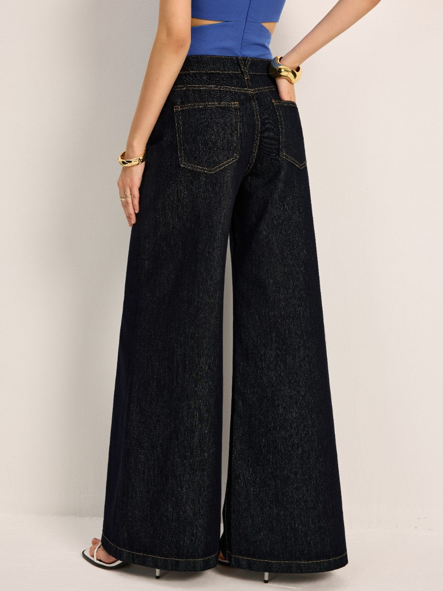 High-Waisted Wide-Leg Jeans