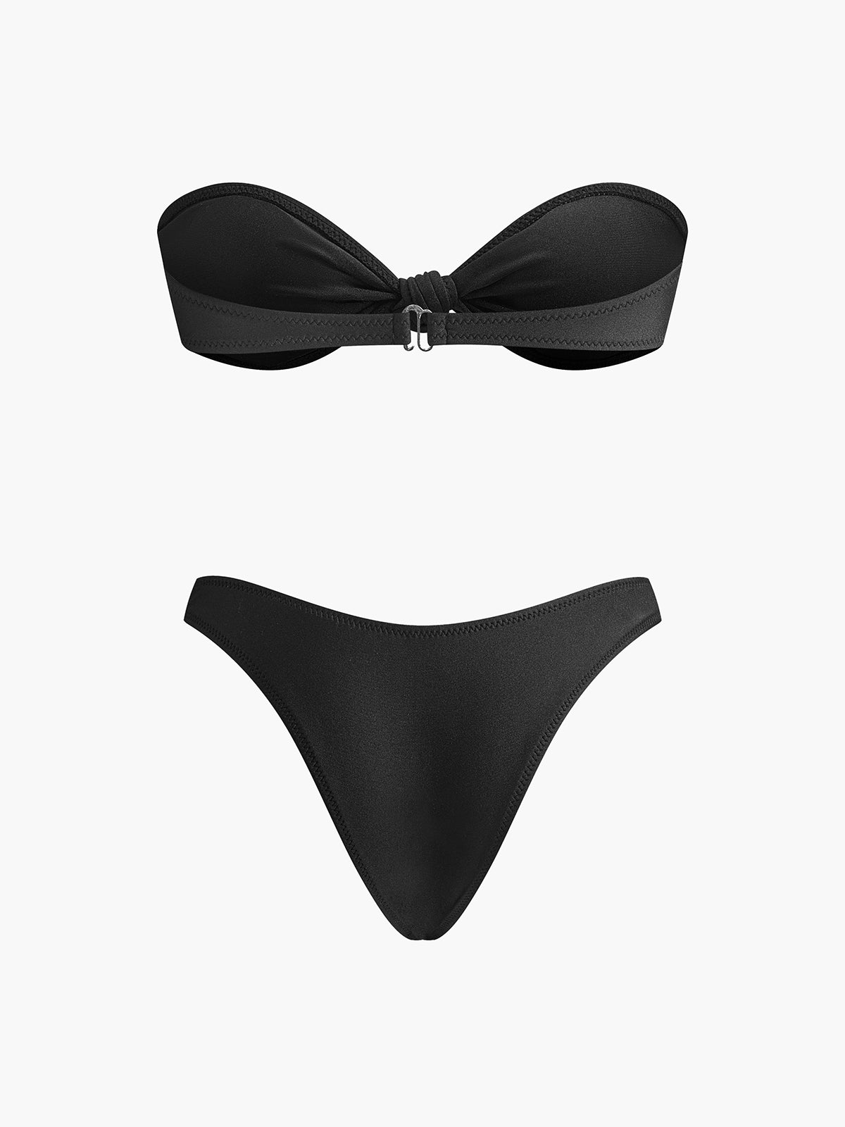 Geknotetes Bandeau-Bikini-Set