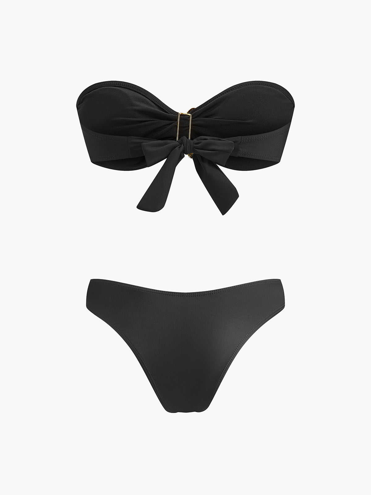 Bandeau-Bikini mit Seestern-Detail und Netzrock
