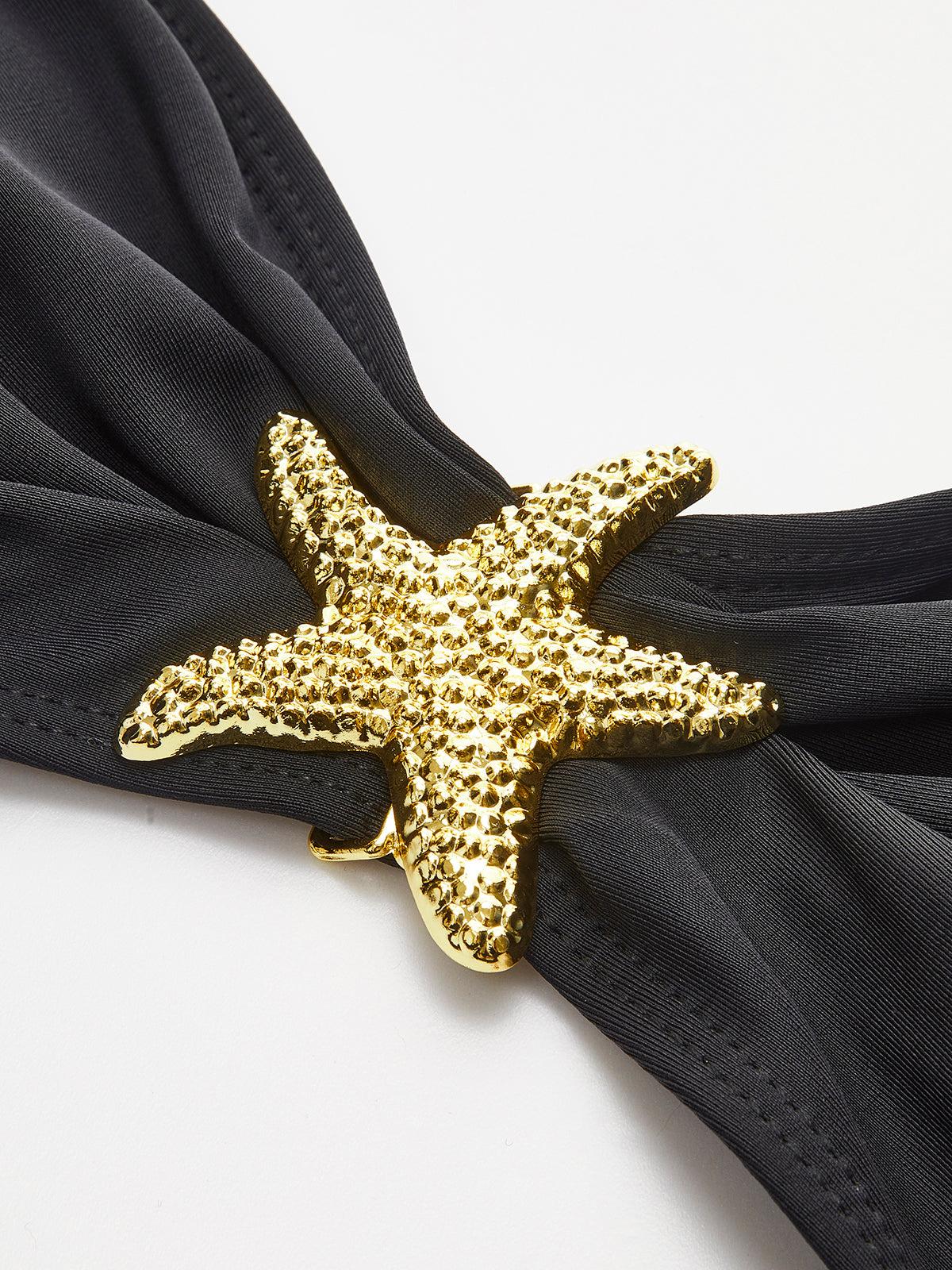 Bandeau-Bikini mit Seestern-Detail und Netzrock