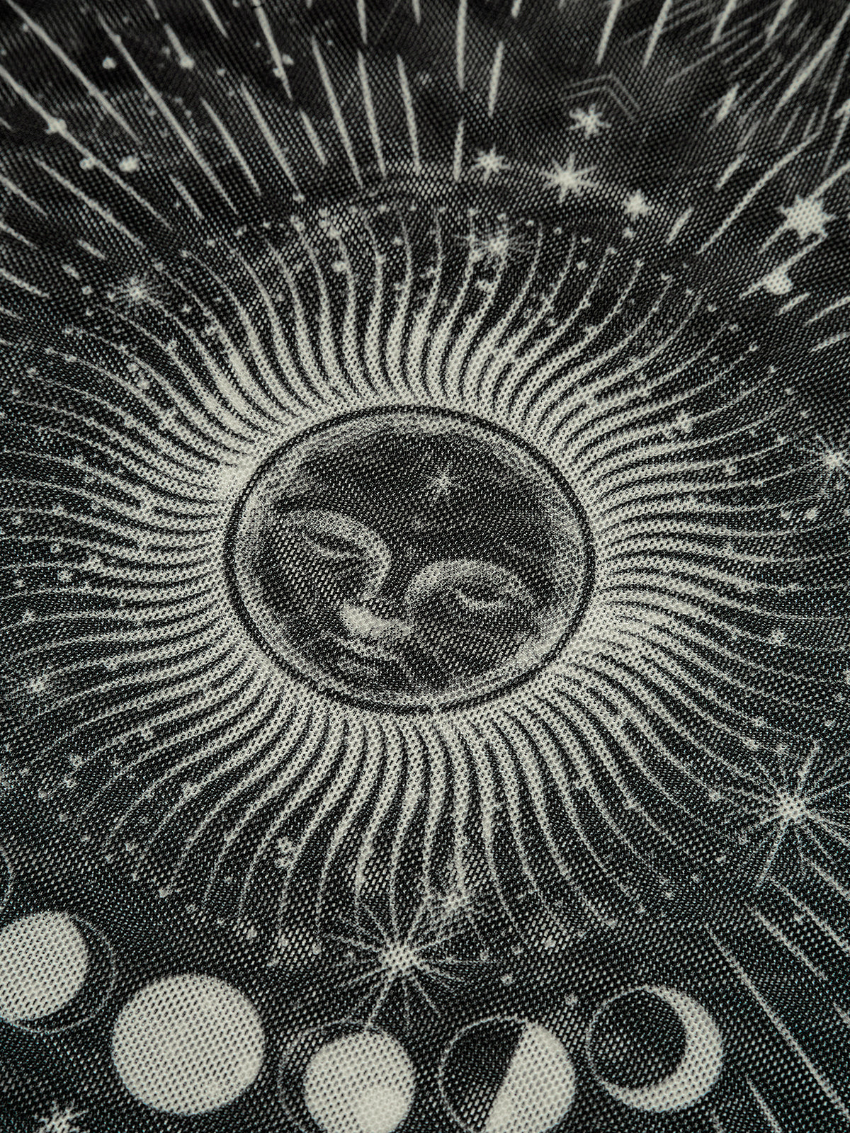 Jupe transparente imprimé astrologie