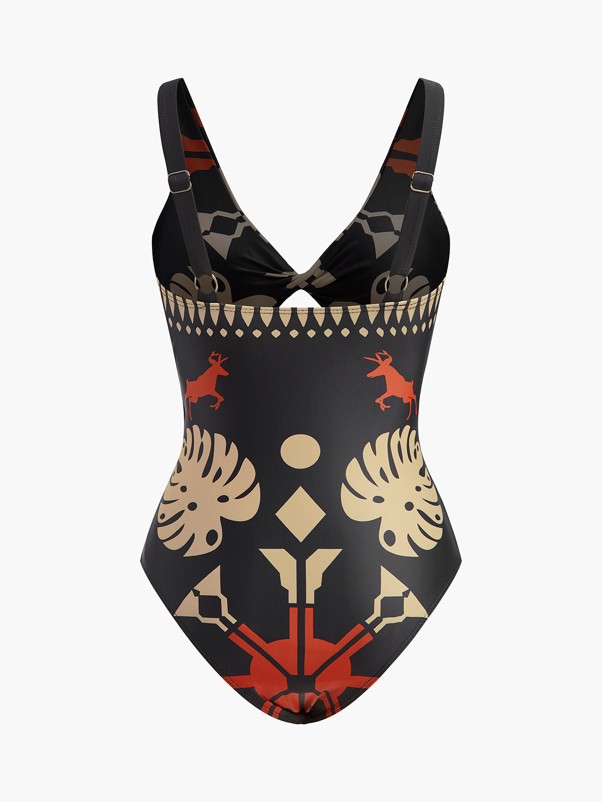 Maillot de bain une pièce imprimé avec découpes