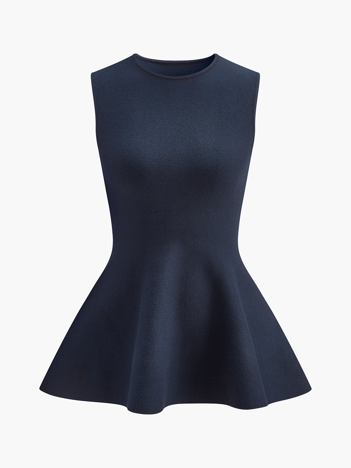 Ärmelloses Stricktop mit ausgestelltem Saum