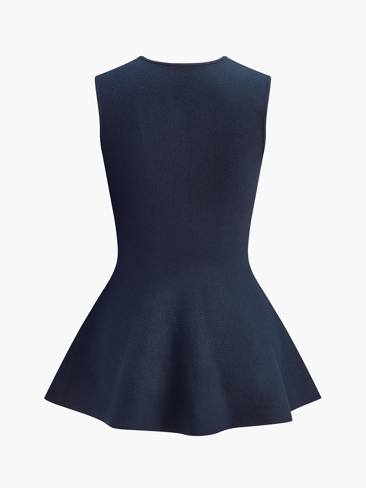 Ärmelloses Stricktop mit ausgestelltem Saum