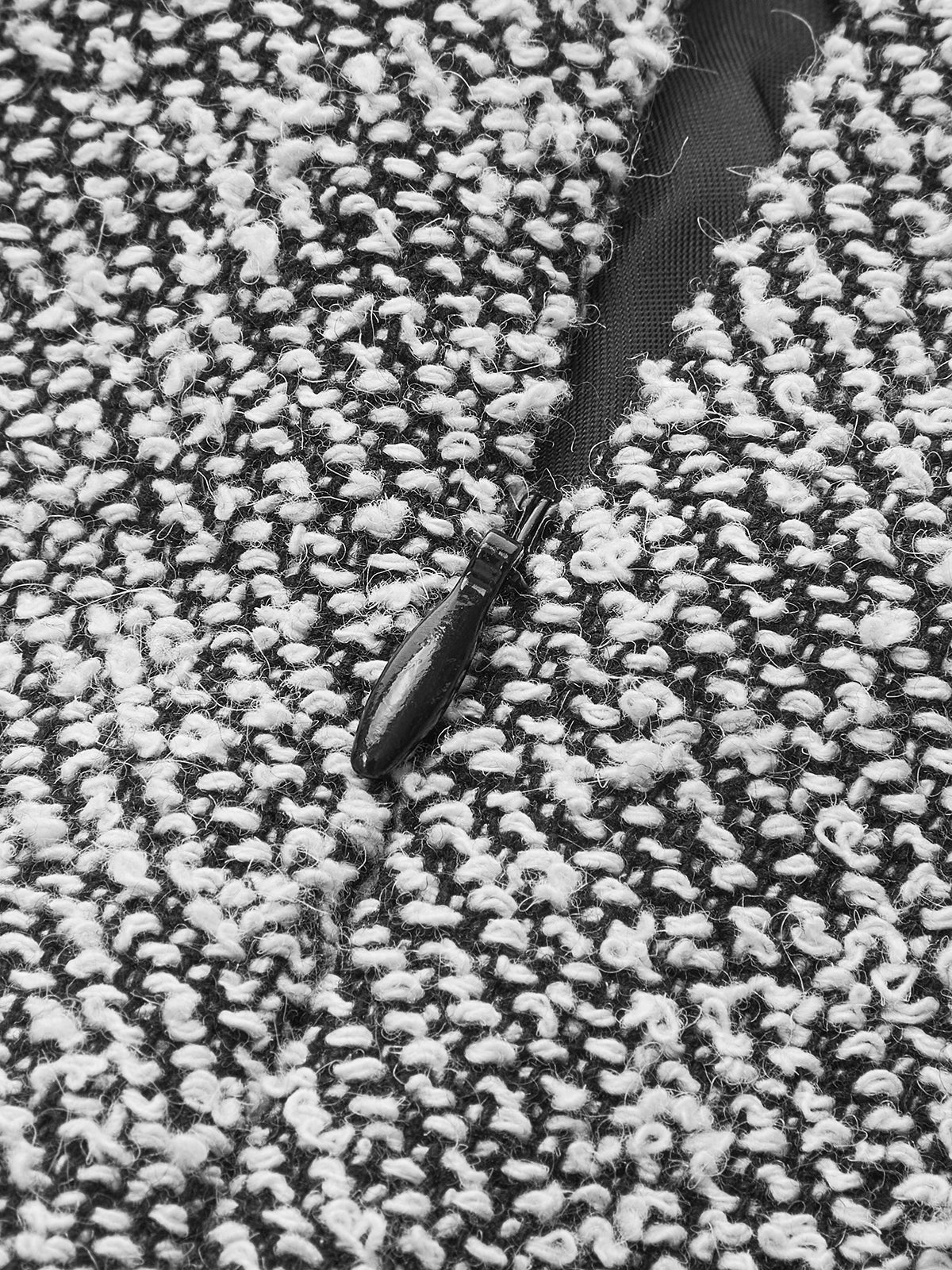 Rock aus strukturiertem Tweed mit Reißverschluss