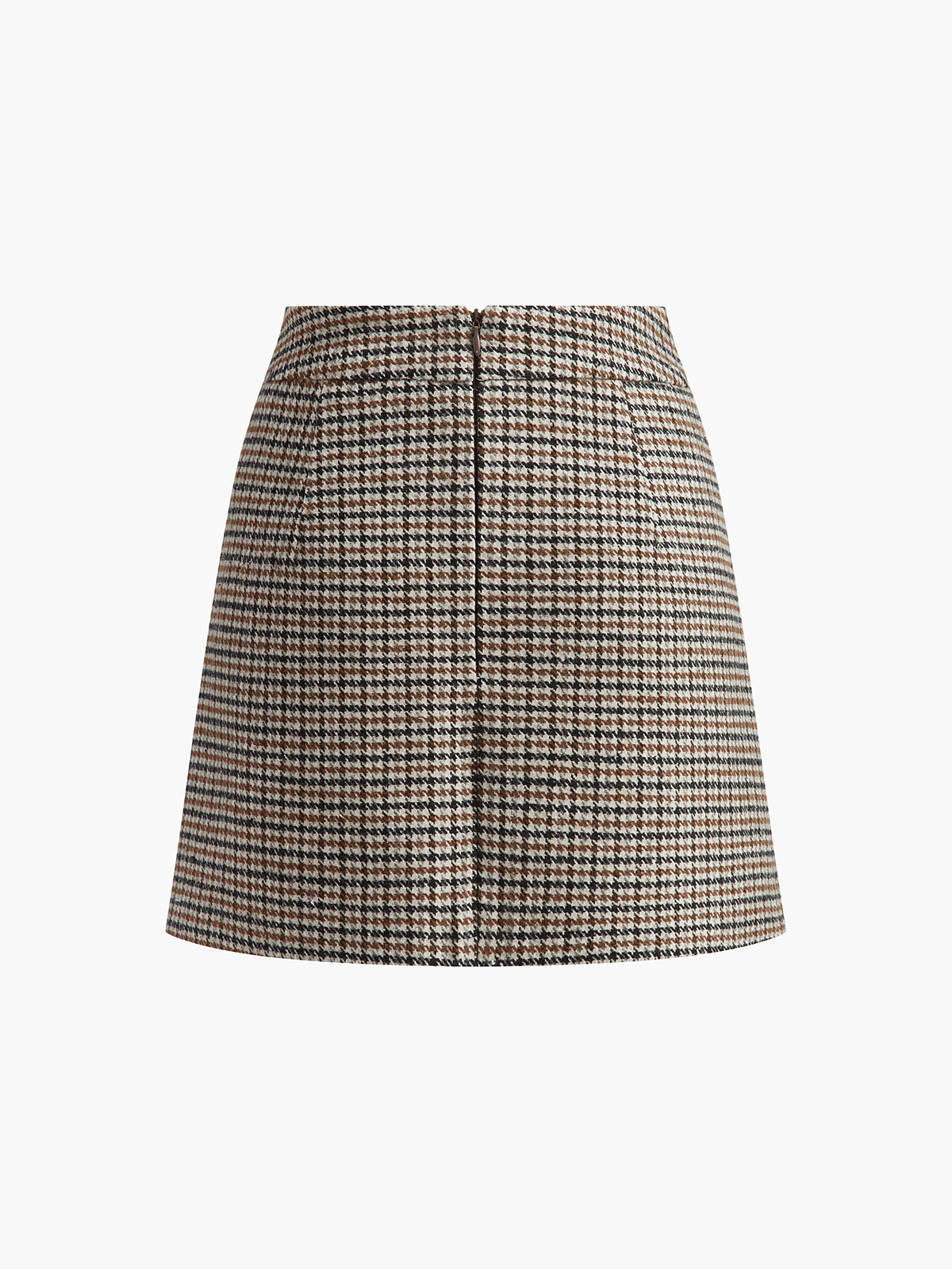 Houndstooth A-Line Mini Skirt