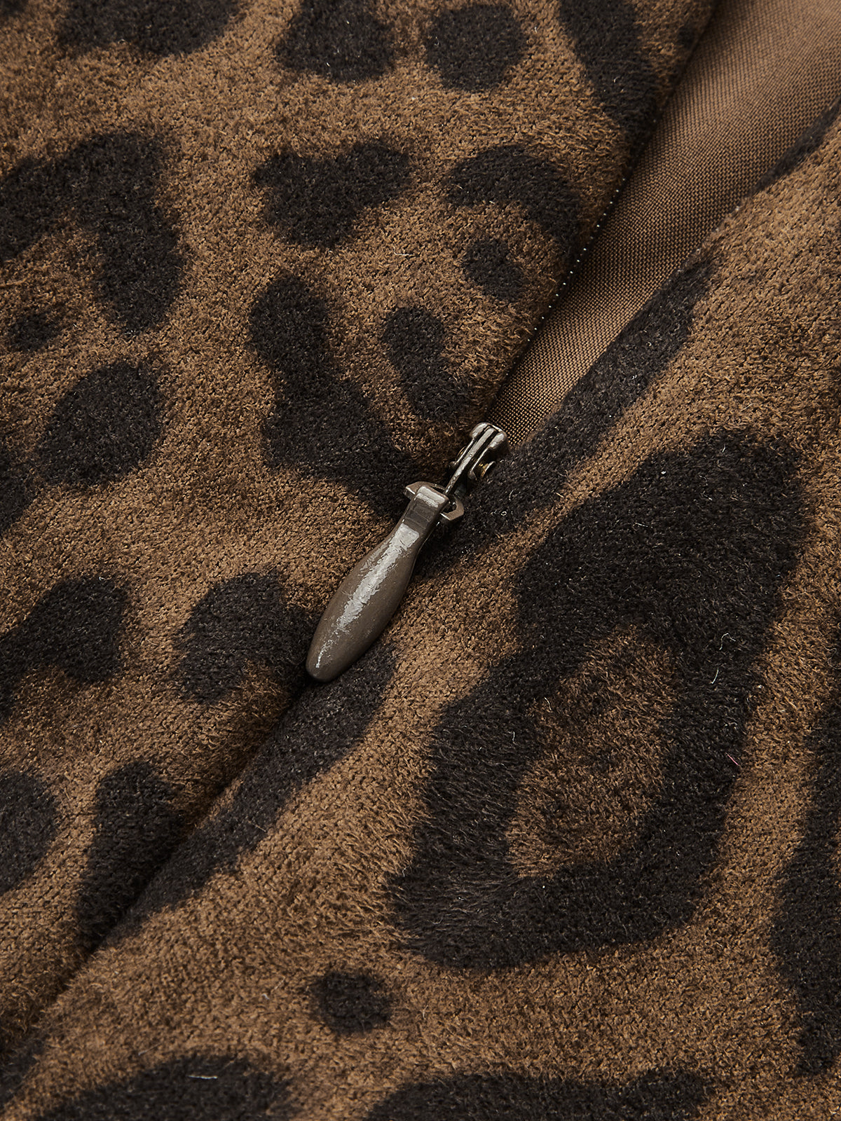 Rock mit Leopardenmuster in Wildlederoptik