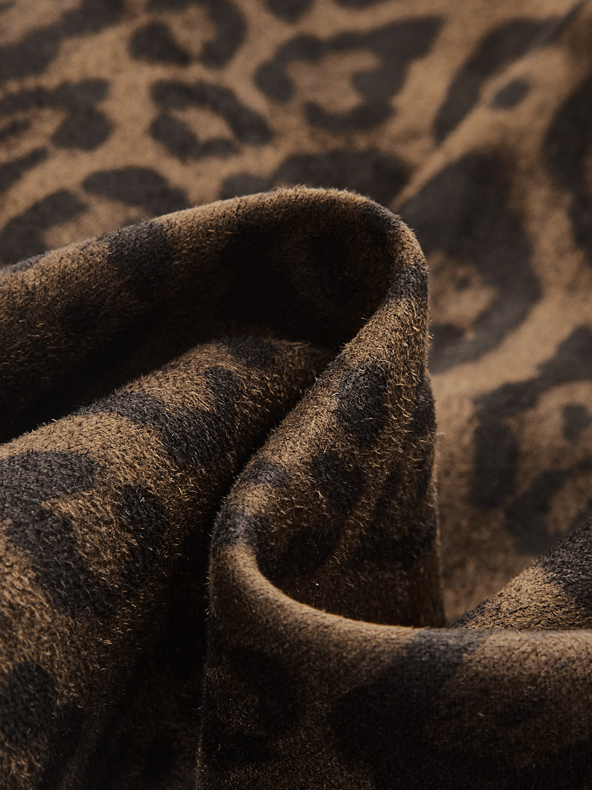 Rock mit Leopardenmuster in Wildlederoptik